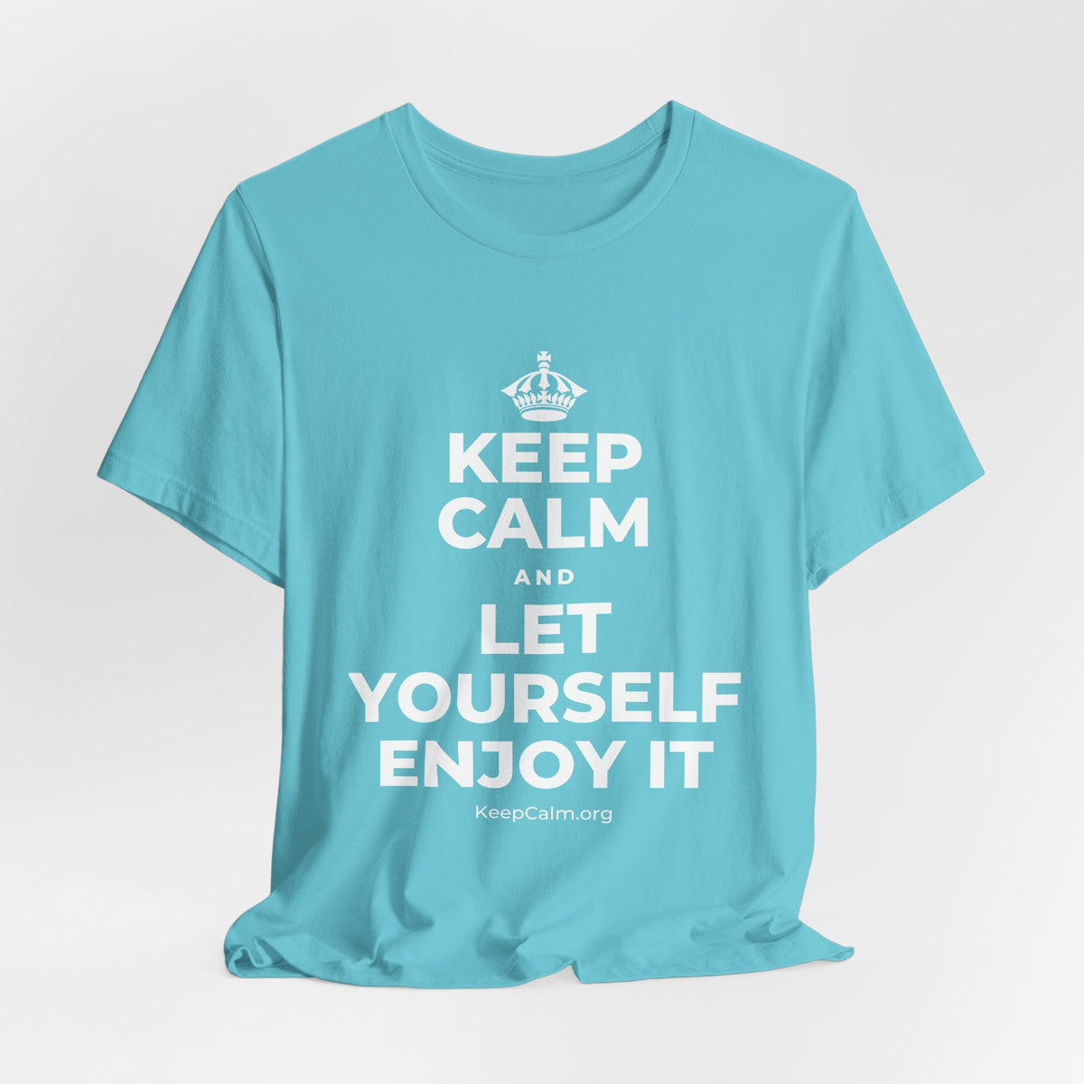 KEEP CALM AND LET YOURSELF ENJOY IT T-Shirt (Soft Cream–Heather Mauve)