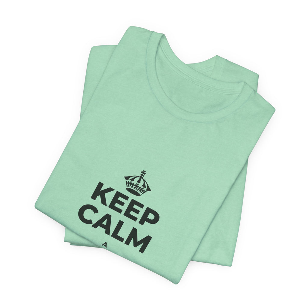 KEEP CALM A ʻŌWILI I KA PUMEHANA T-Shirt (Baby Blue–Silver)