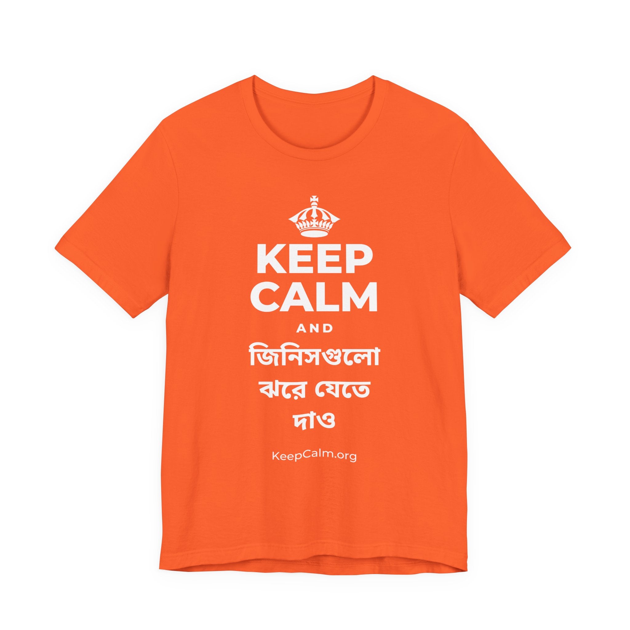 KEEP CALM AND জিনিসগুলো ঝরে যেতে দাও T-Shirt (Baby Blue–Silver)