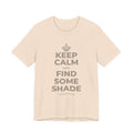 KEEP CALM AND FIND SOME SHADE T-Shirt (Soft Cream–Heather Mauve)
