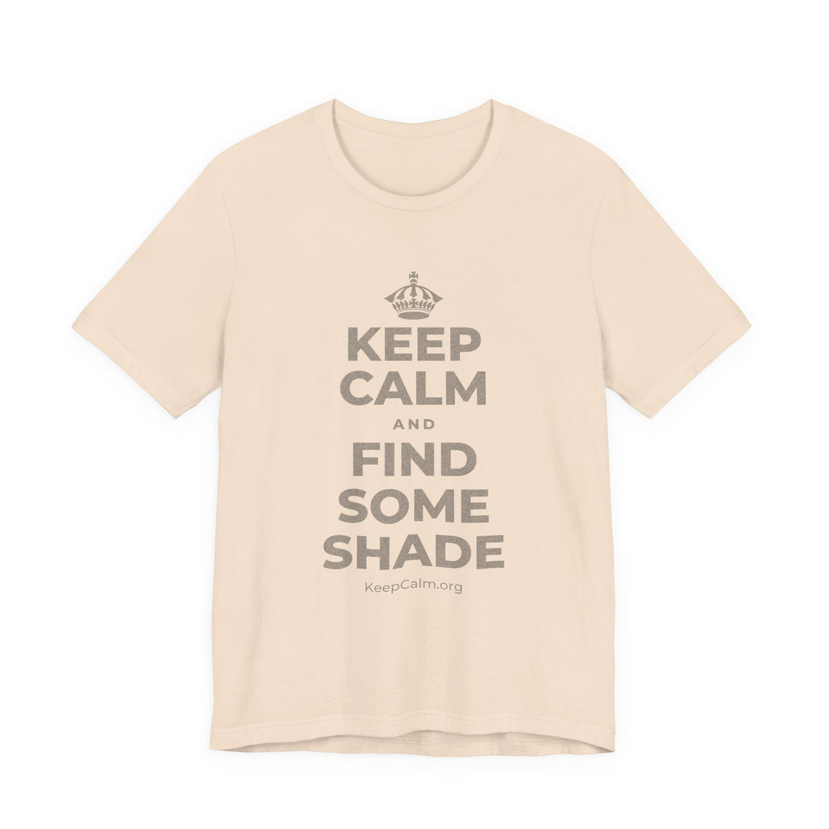 KEEP CALM AND FIND SOME SHADE T-Shirt (Soft Cream–Heather Mauve)