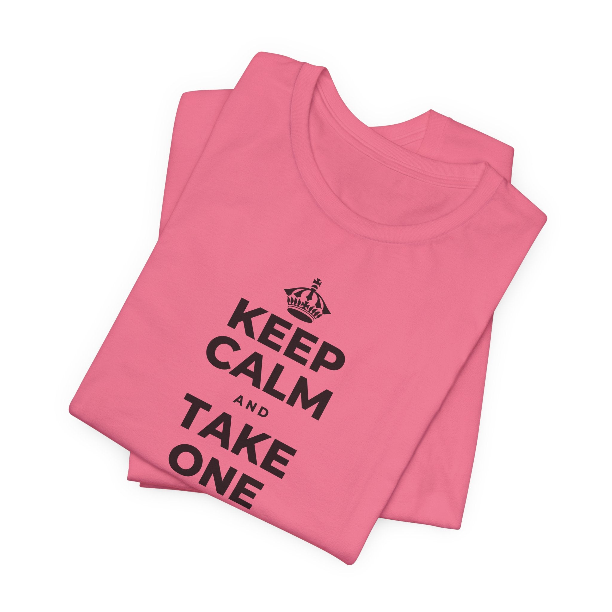 KEEP CALM AND TAKE ONE GOOD DAY AT A TIME T-Shirt (Military Green–Autumn)