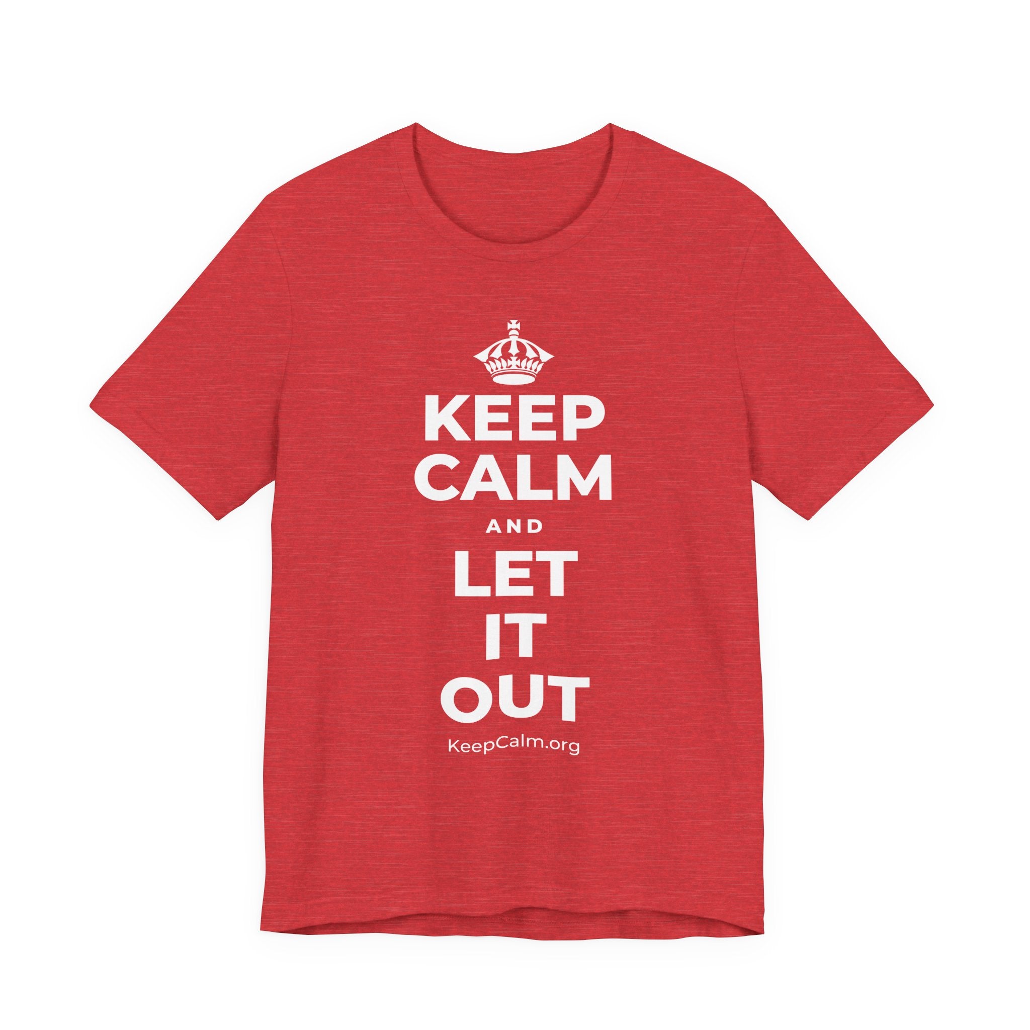 KEEP CALM AND LET IT OUT T-Shirt (Baby Blue–Silver)