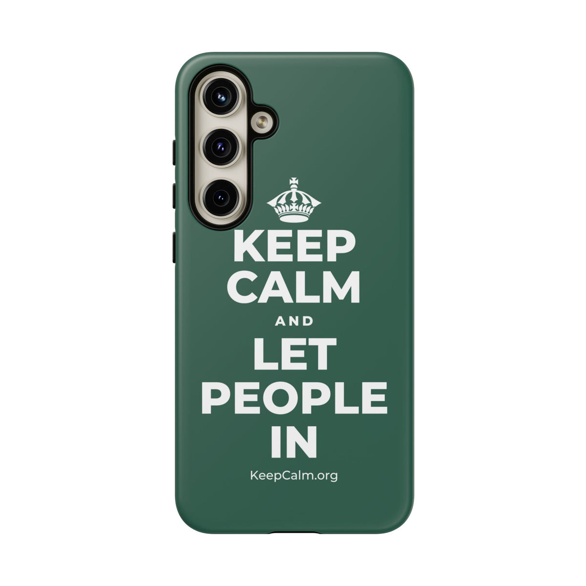 KEEP CALM AND LET PEOPLE IN Phone Case