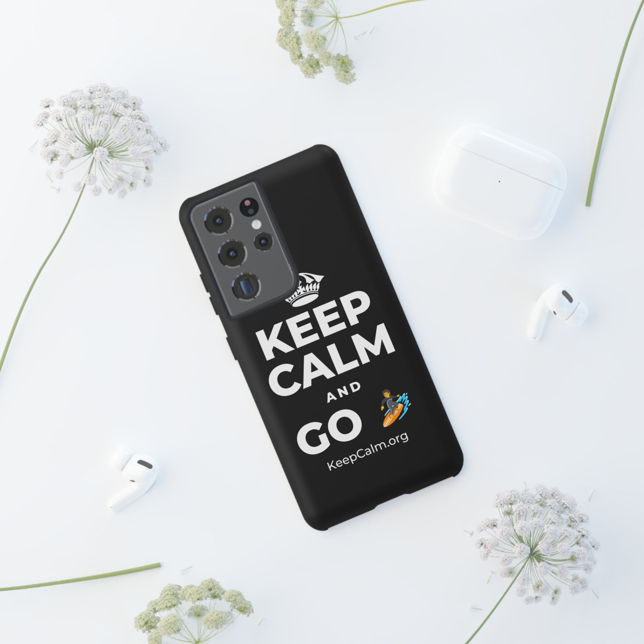 KEEP CALM AND GO 🏄 Phone Case