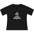 KEEP CALM AND LOVE WITHOUT POSSESSION Women's Raglan Tee