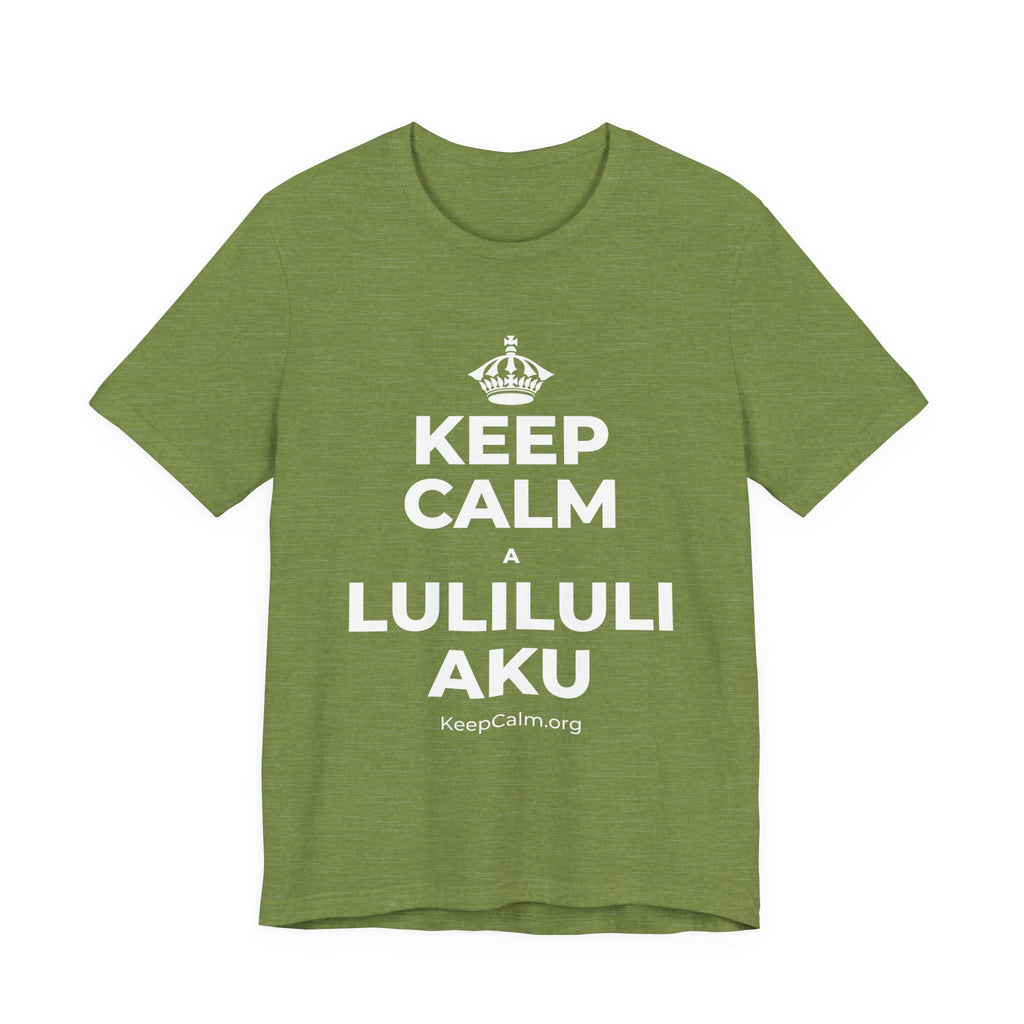 KEEP CALM A LULILULI AKU T-Shirt (Baby Blue–Silver)