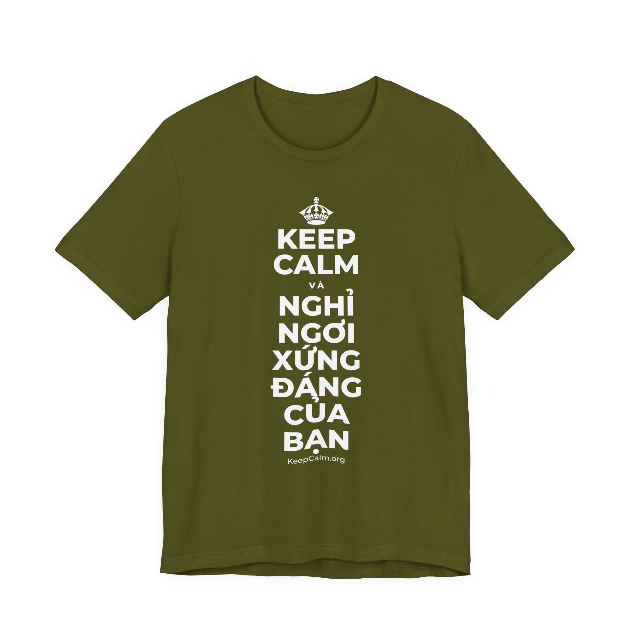 KEEP CALM VÀ NGHỈ NGƠI XỨNG ĐÁNG CỦA BẠN T-Shirt (Baby Blue–Silver)