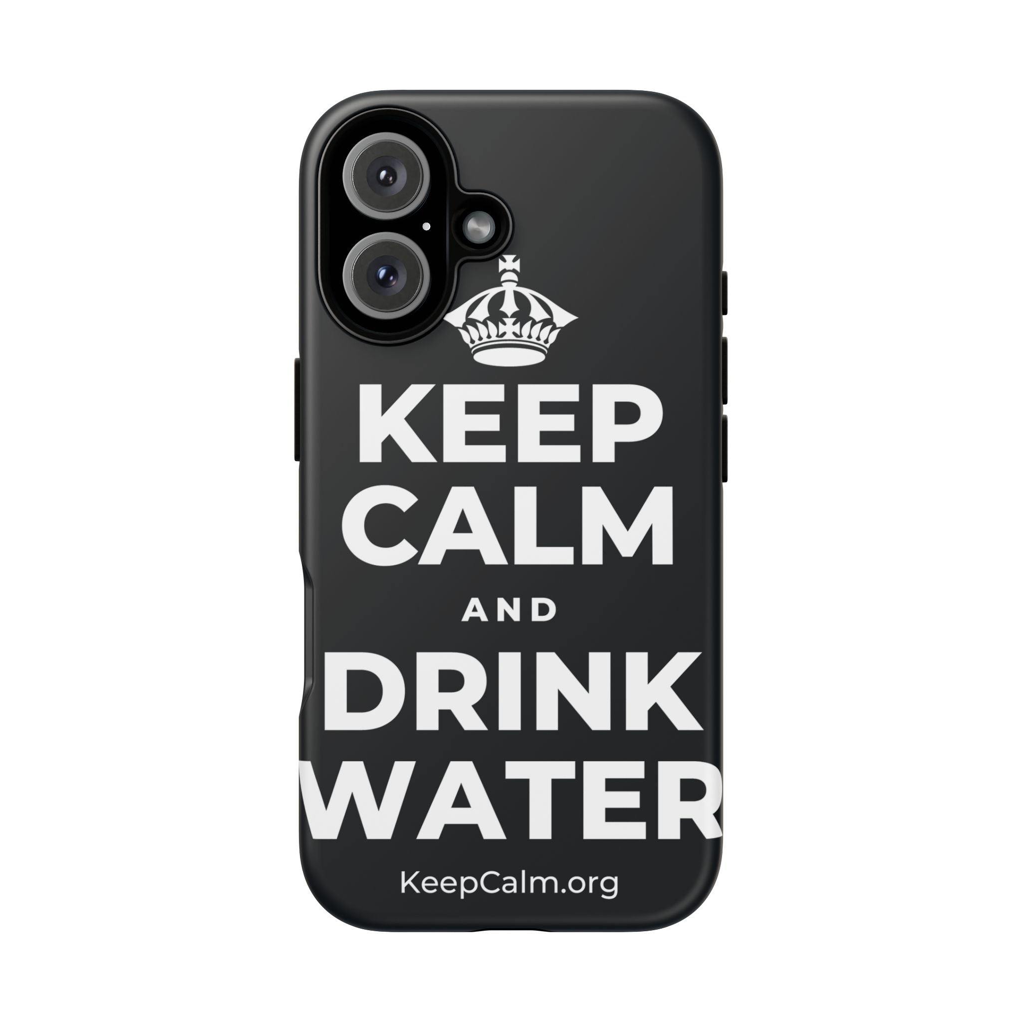 KEEP CALM AND DRINK WATER Phone Case (Dark)