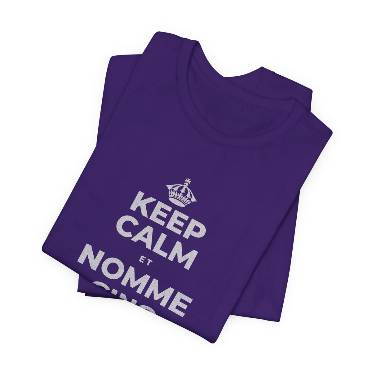 KEEP CALM ET NOMME CINQ CHOSES QUE TU VOIS T-Shirt (Soft Cream–Heather Mauve)