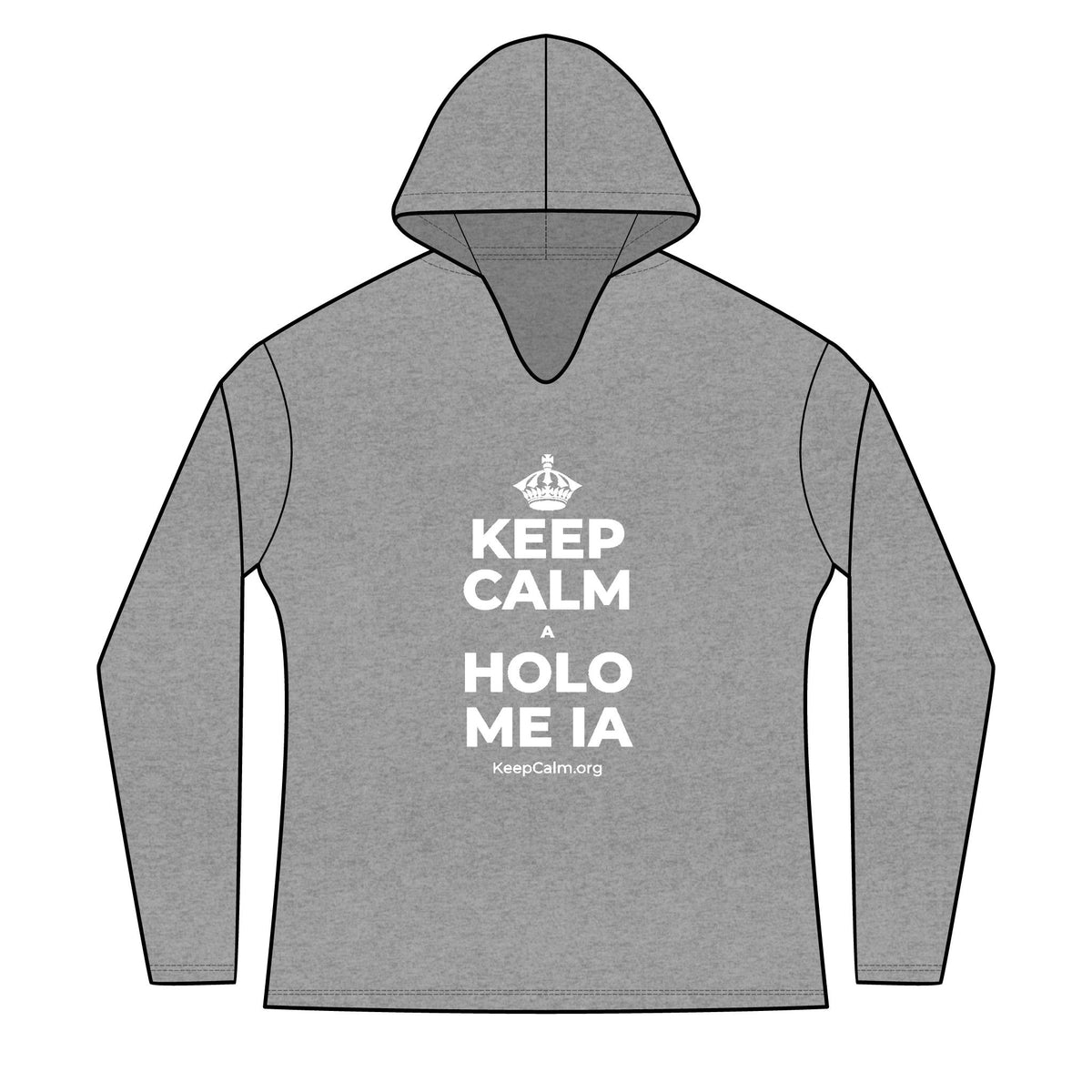 KEEP CALM A HOLO ME IA Women's Long Sleeve Hoodie