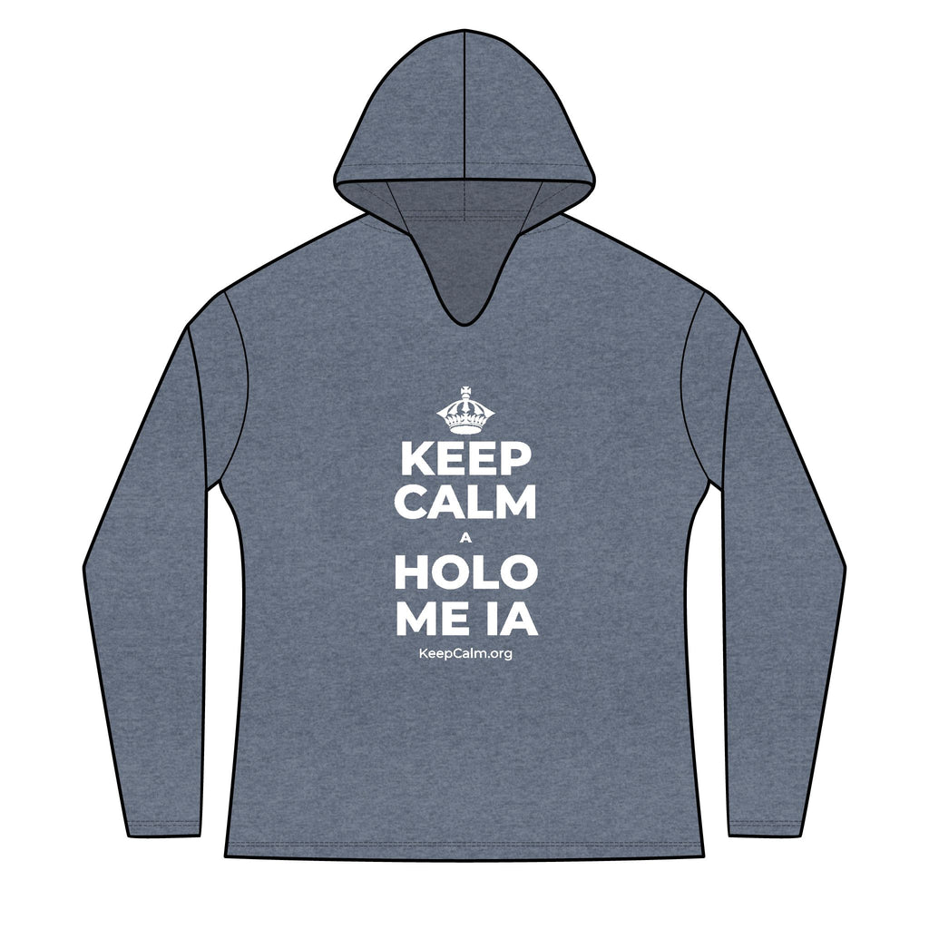 KEEP CALM A HOLO ME IA Women's Long Sleeve Hoodie