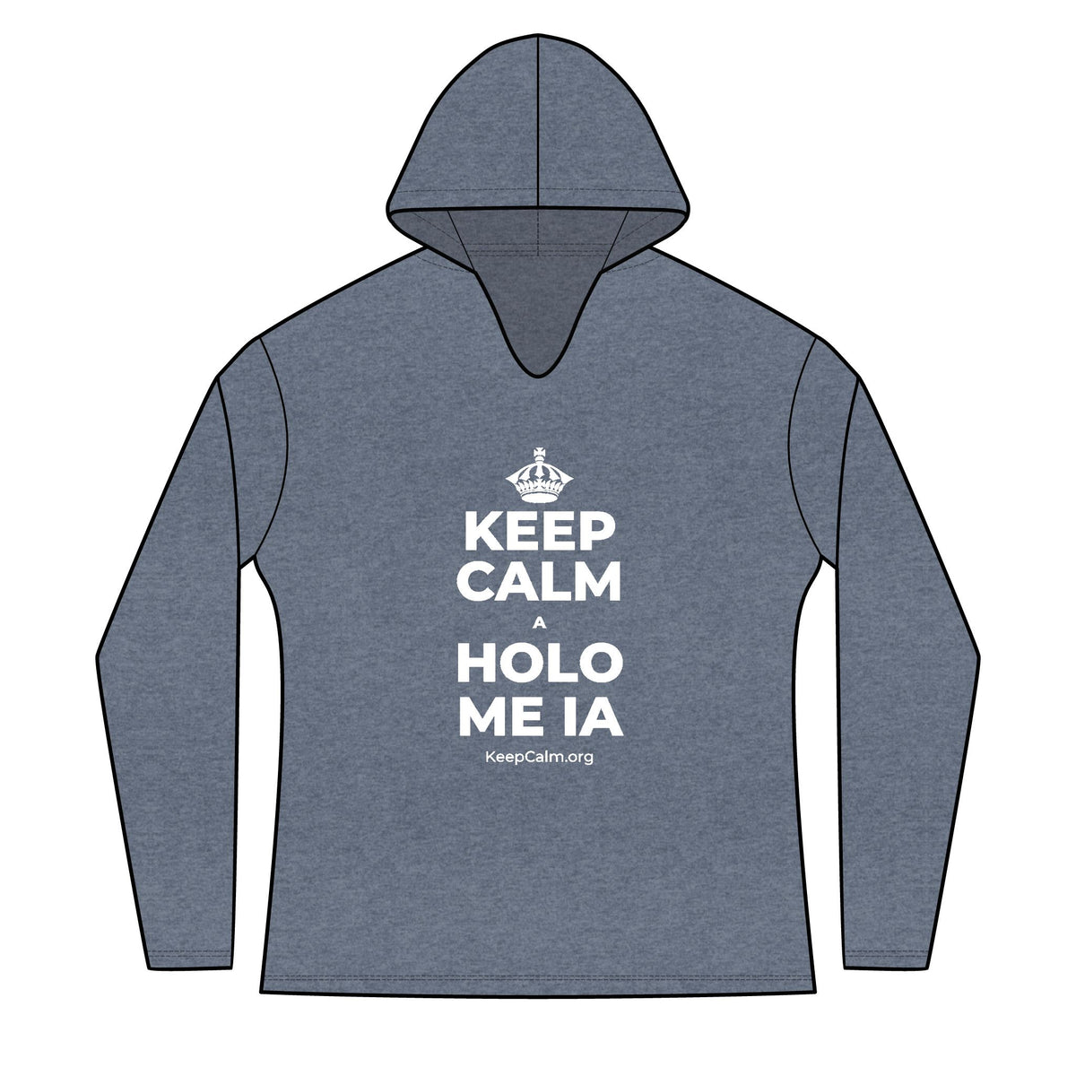 KEEP CALM A HOLO ME IA Women's Long Sleeve Hoodie