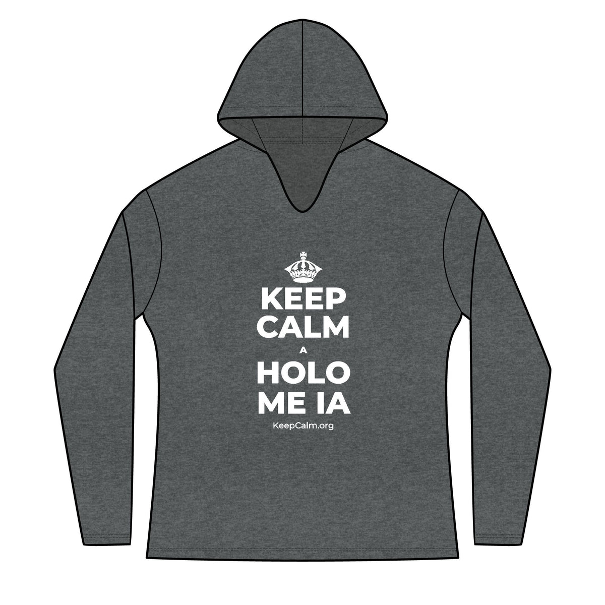 KEEP CALM A HOLO ME IA Women's Long Sleeve Hoodie