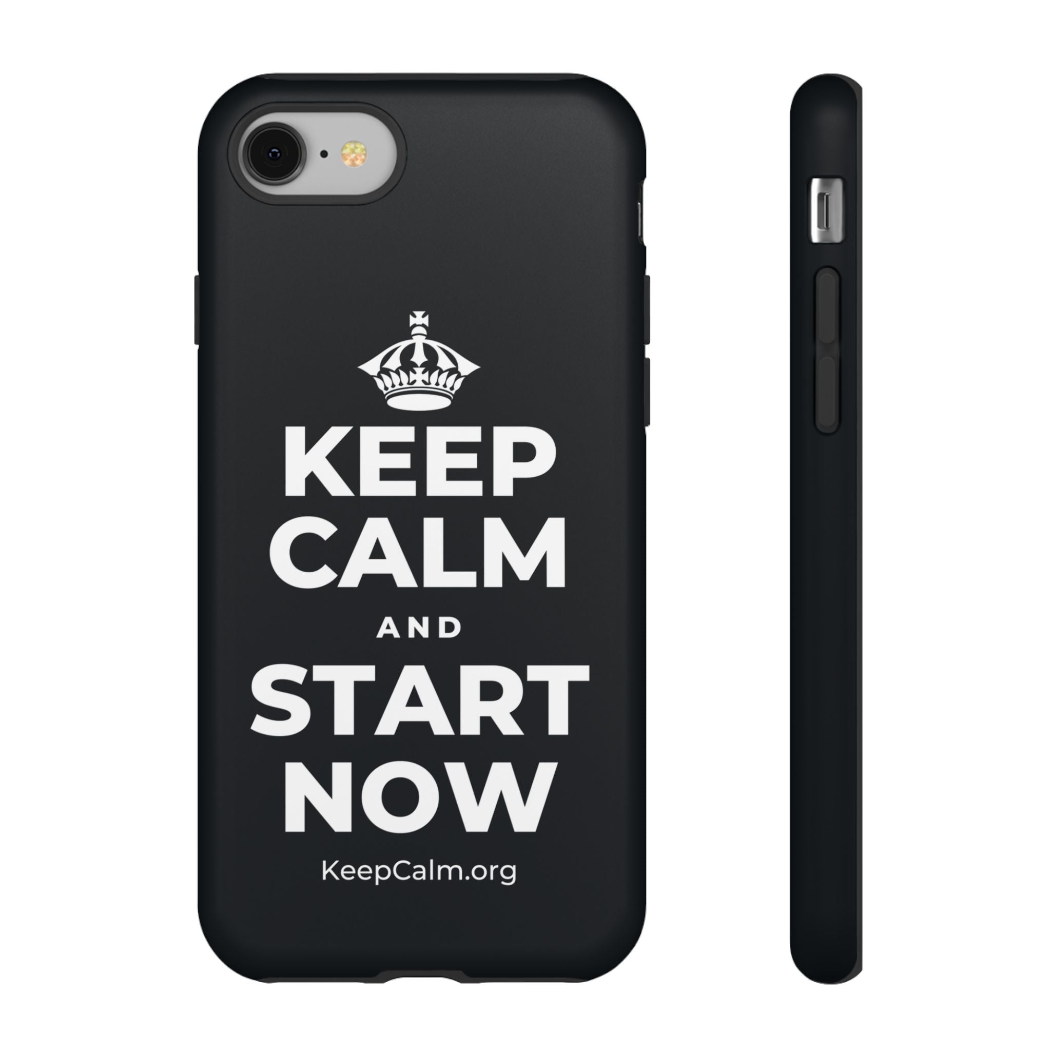 KEEP CALM AND START NOW Phone Case (Dark)