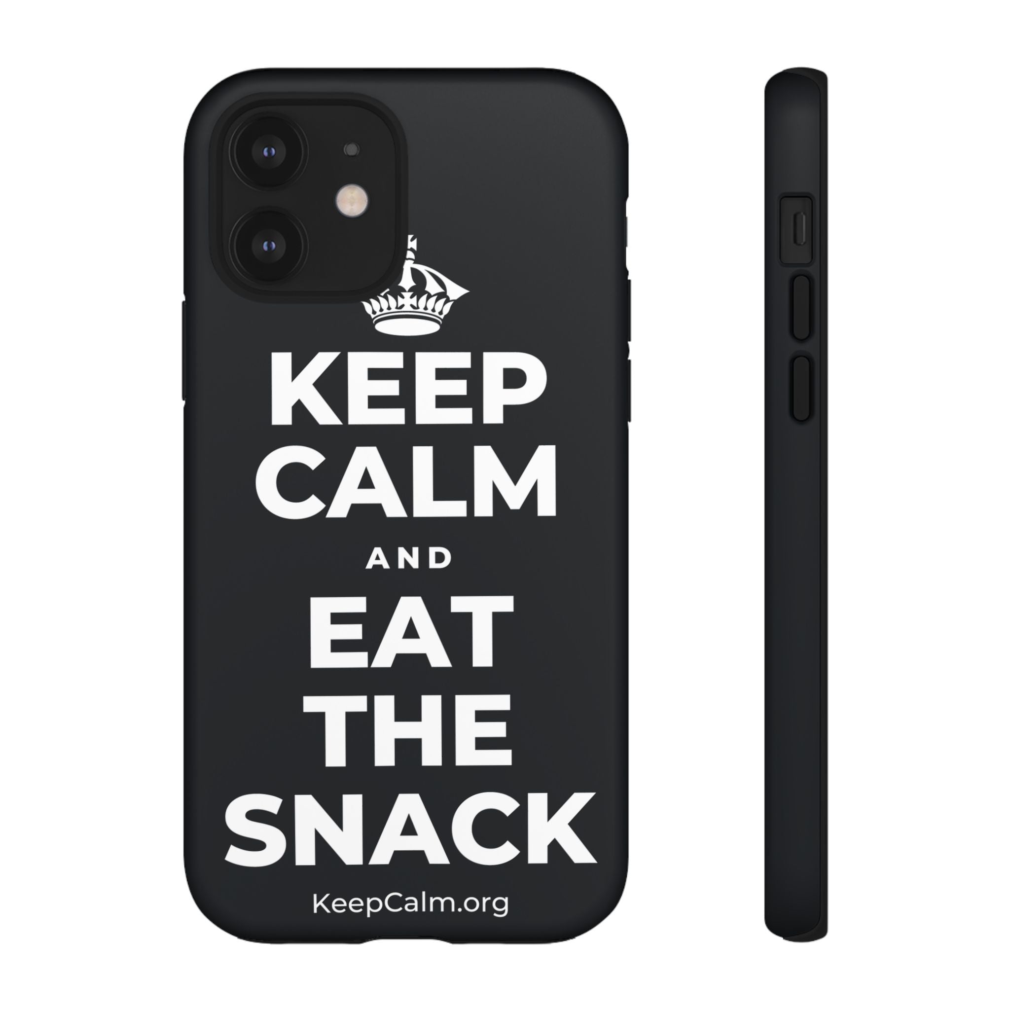 KEEP CALM AND EAT THE SNACK Phone Case (Dark)