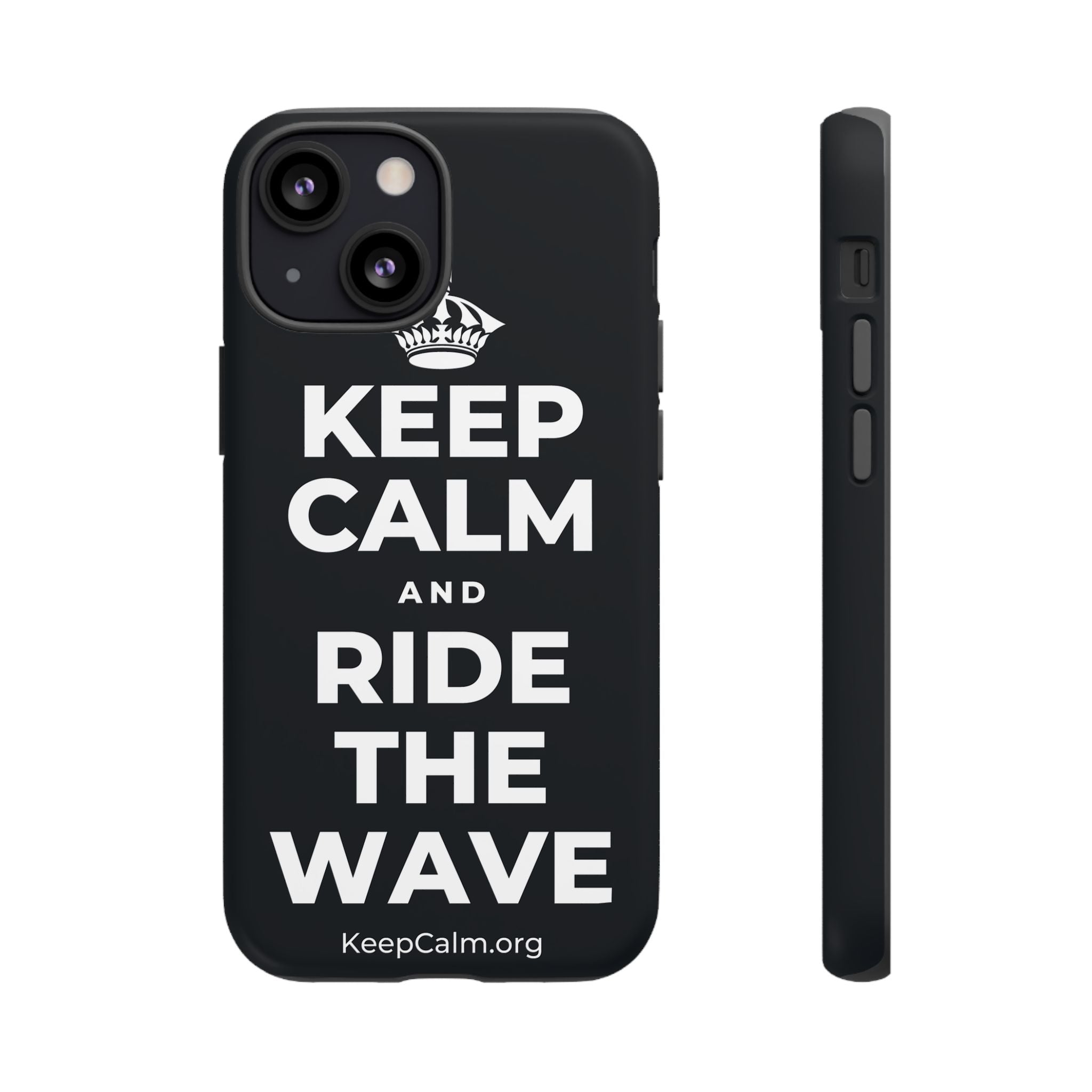 KEEP CALM AND RIDE THE WAVE Phone Case (Dark)