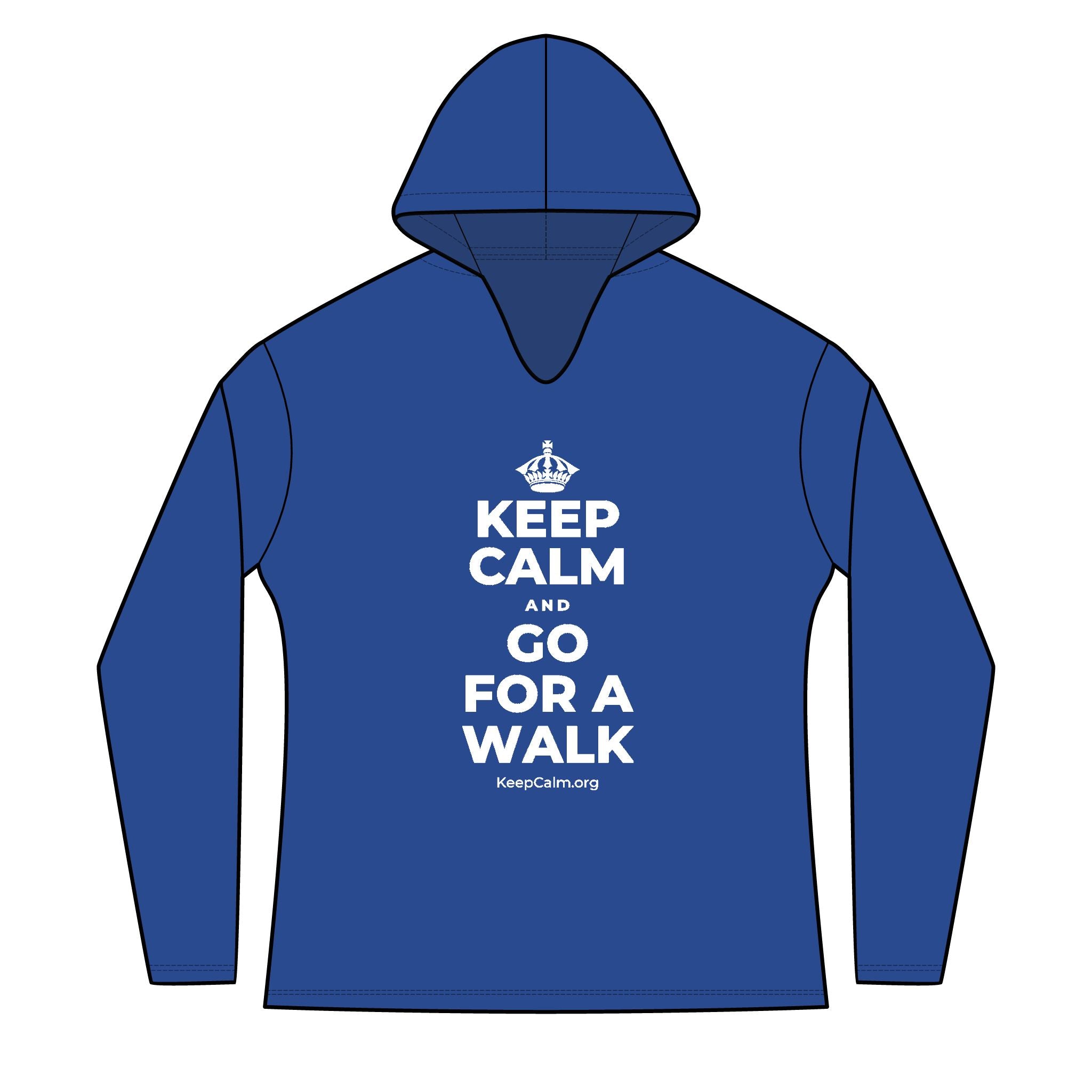 KEEP CALM AND GO FOR A WALK Women's Long Sleeve Hoodie