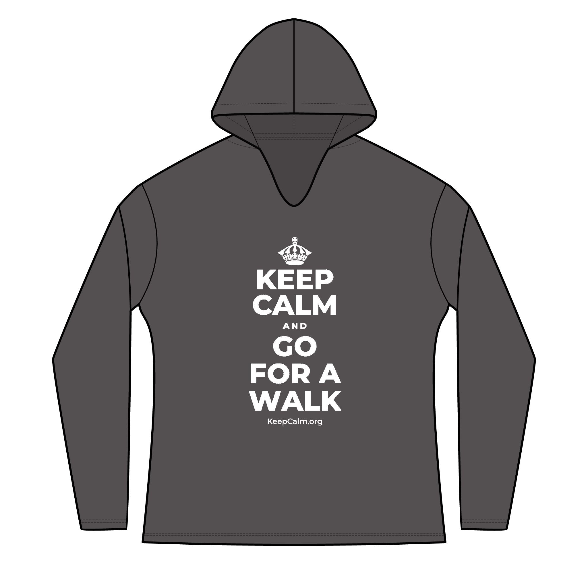 KEEP CALM AND GO FOR A WALK Women's Long Sleeve Hoodie