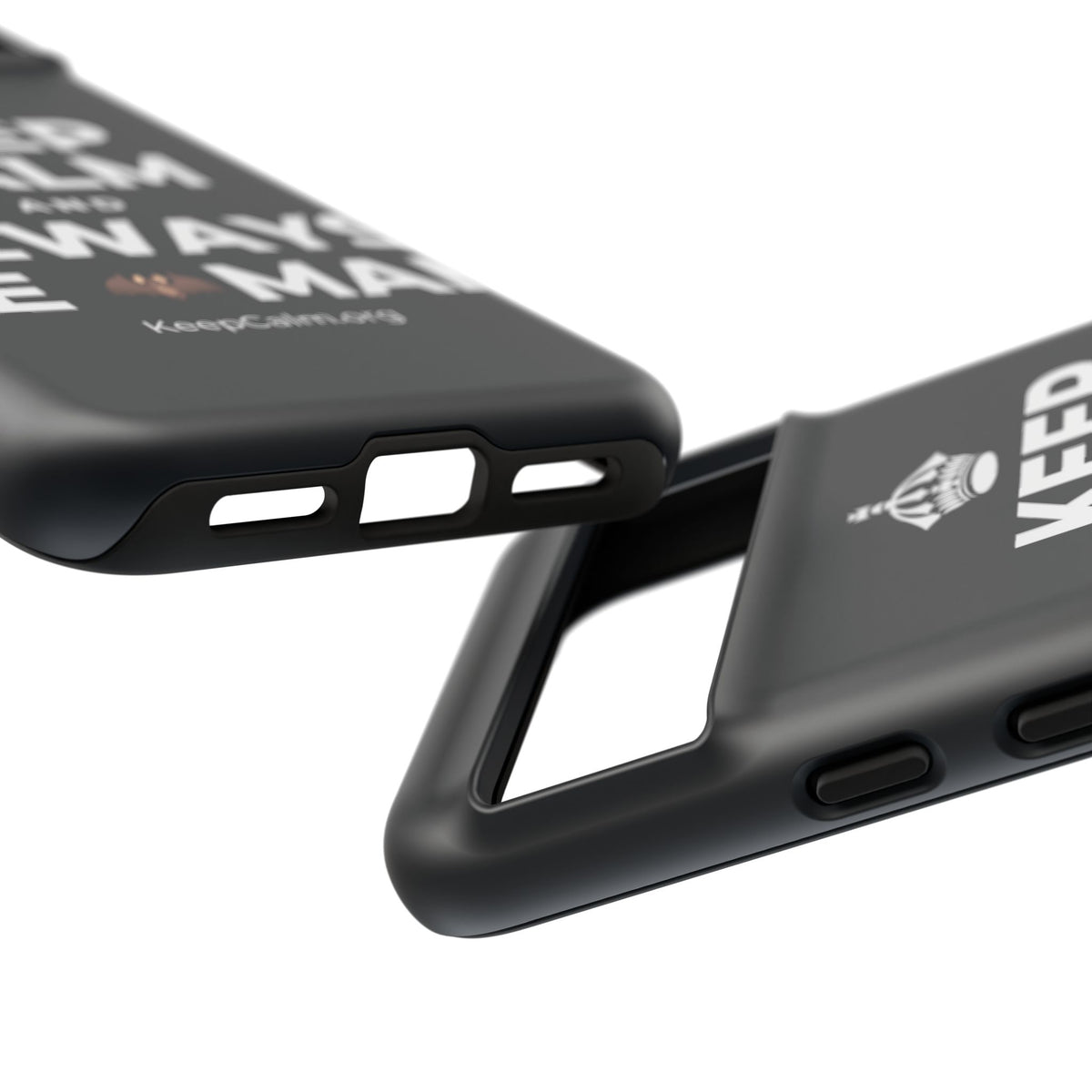 KEEP CALM AND ALWAYS BE 🦇MAN Phone Case (Dark)