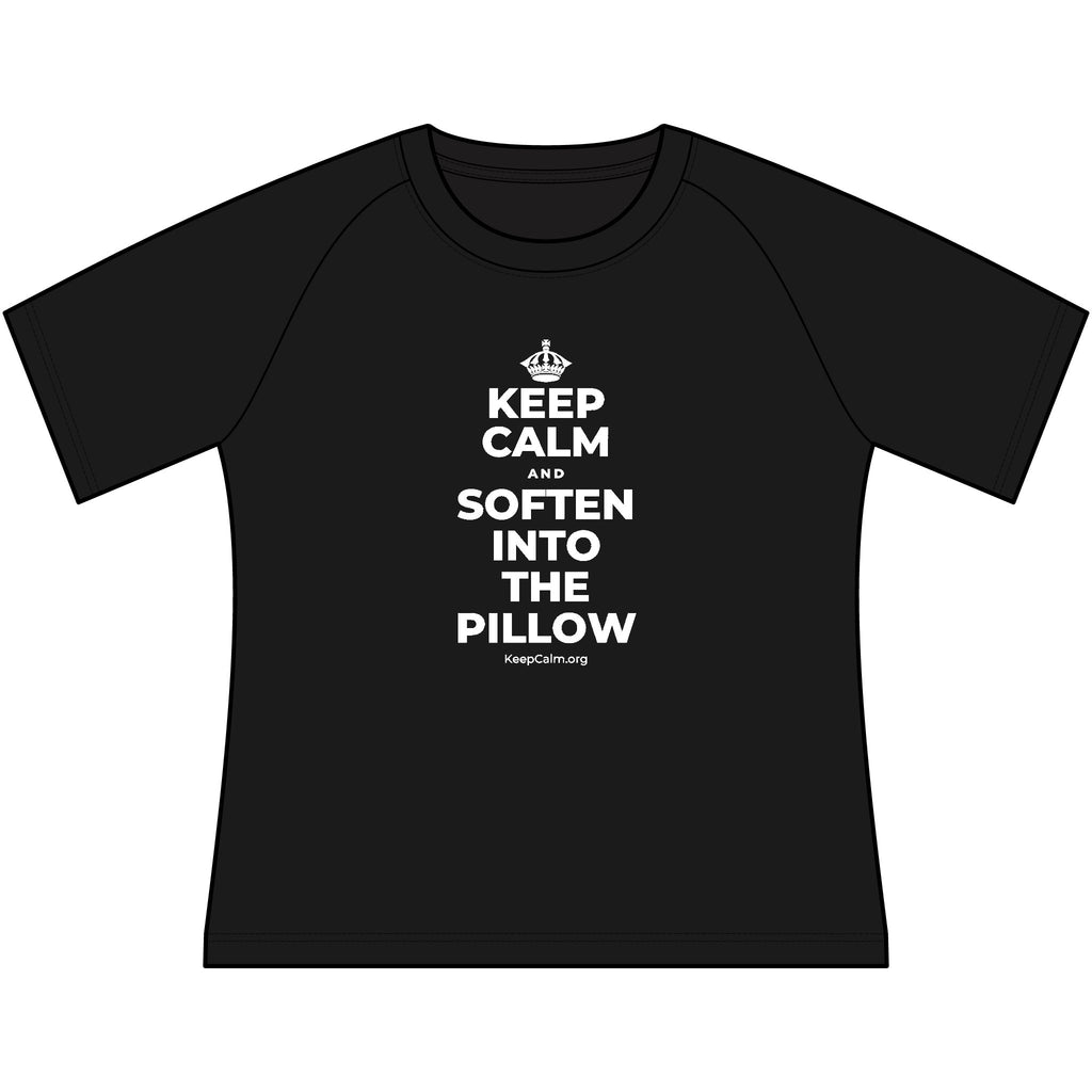 KEEP CALM AND SOFTEN INTO THE PILLOW Women's Raglan Tee