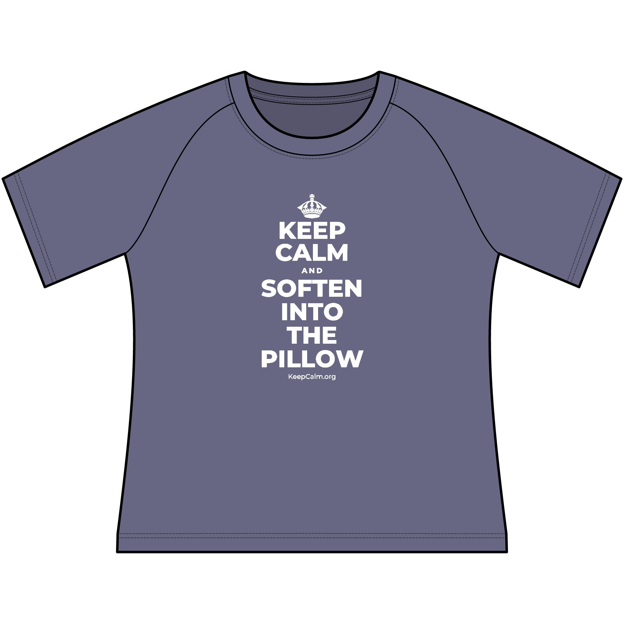 KEEP CALM AND SOFTEN INTO THE PILLOW Women's Raglan Tee