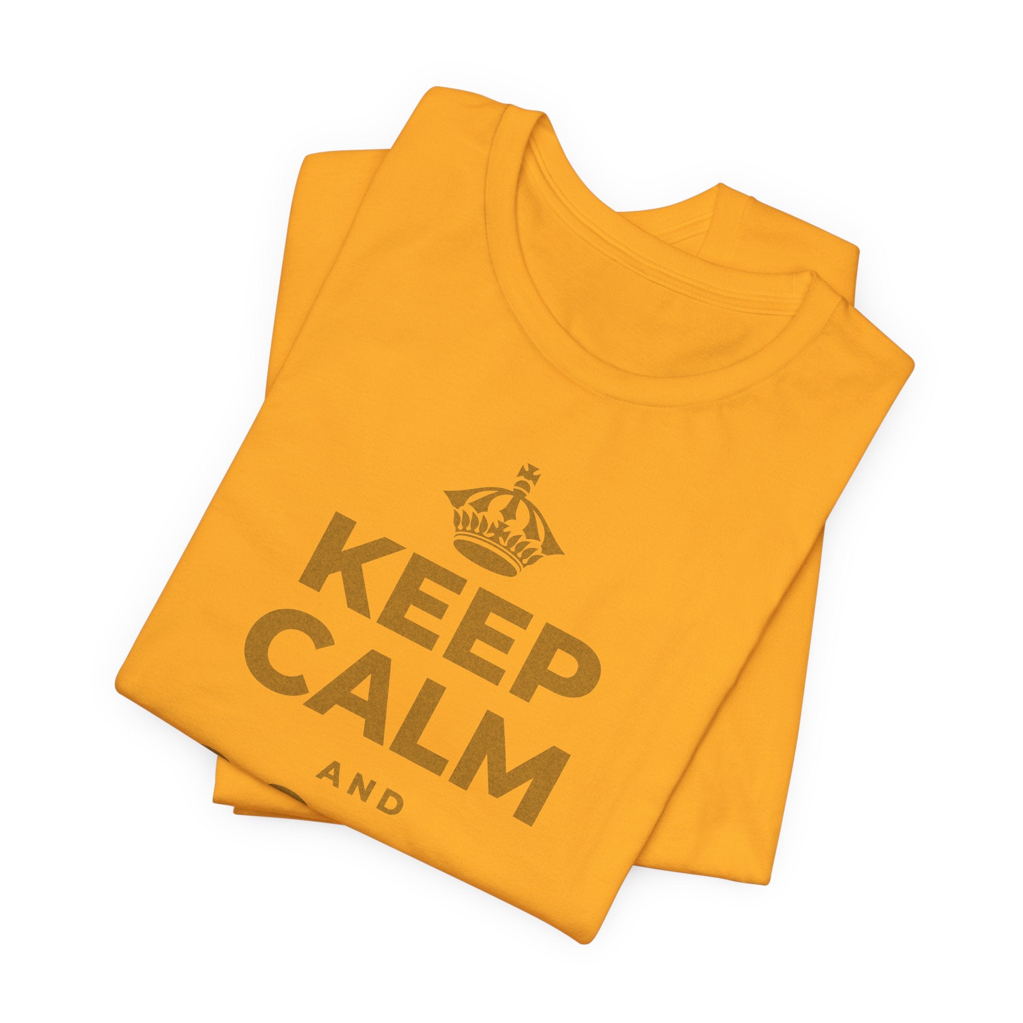 KEEP CALM AND জিনিসগুলো ঝরে যেতে দাও T-Shirt (Baby Blue–Silver)
