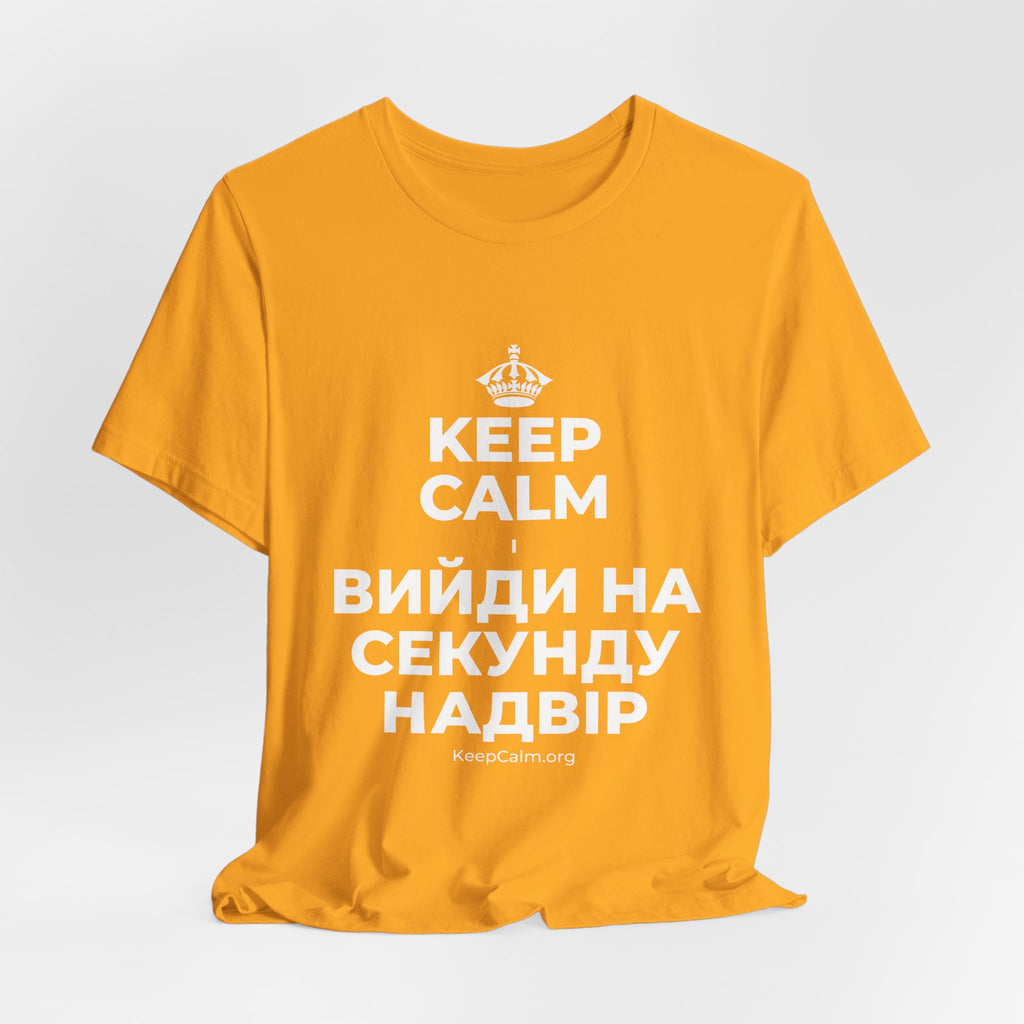 KEEP CALM І ВИЙДИ НА СЕКУНДУ НАДВІР T-Shirt (Baby Blue–Silver)
