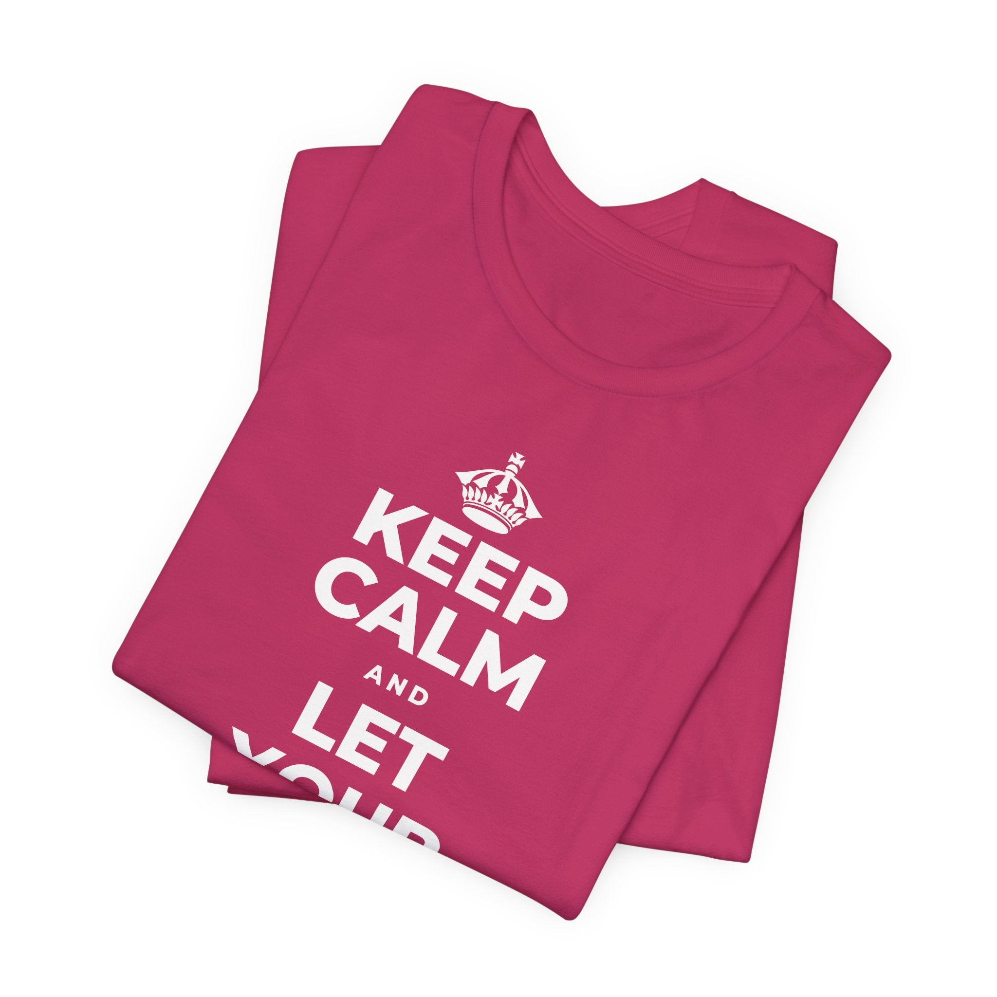 KEEP CALM AND LET YOUR FEELINGS MAKE SENSE T-Shirt (Baby Blue–Silver)