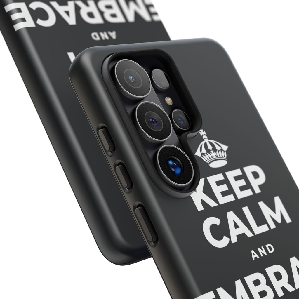 KEEP CALM AND EMBRACE THE CHANGE Phone Case (Dark)