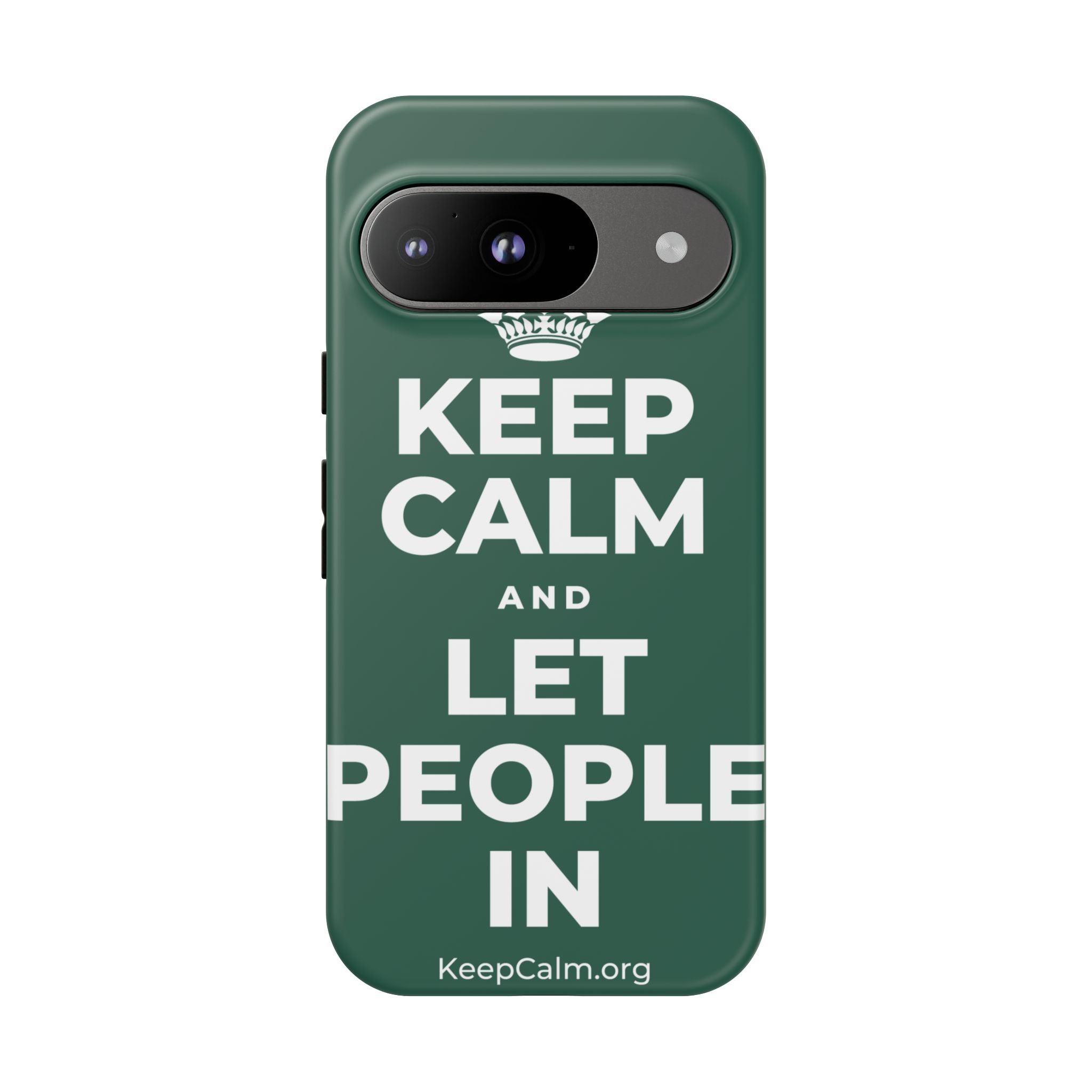 KEEP CALM AND LET PEOPLE IN Phone Case