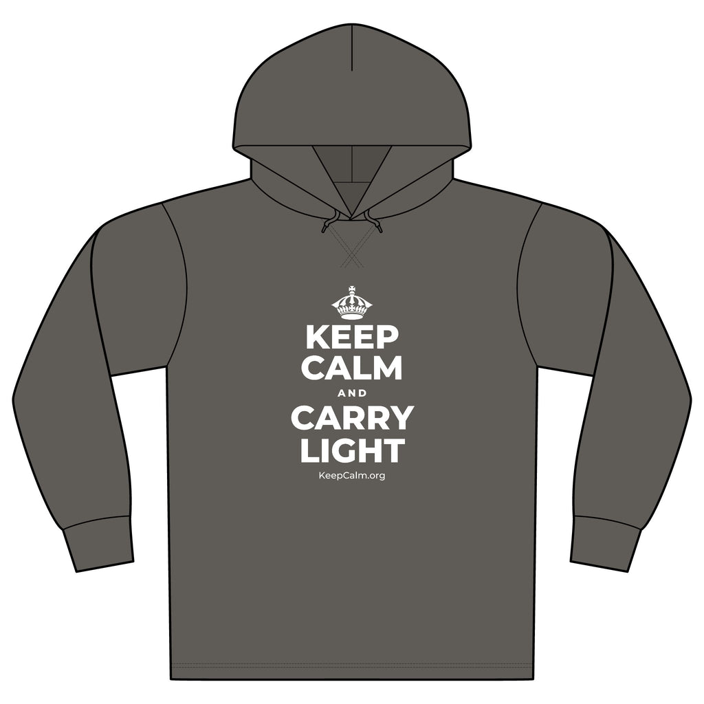 KEEP CALM AND CARRY LIGHT Organic Hoodie Tee