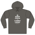 KEEP CALM AND CARRY LIGHT Organic Hoodie Tee