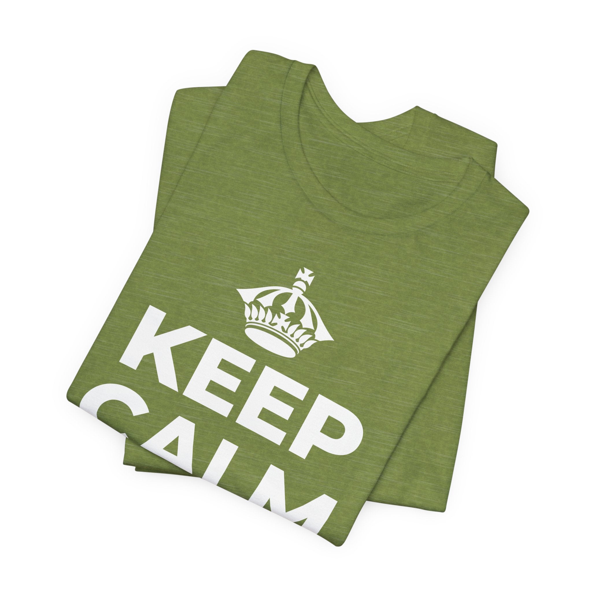 KEEP CALM AND முழு வாரத்தையும் பயன்படுத்துங்கள் T-Shirt (Baby Blue–Silver)