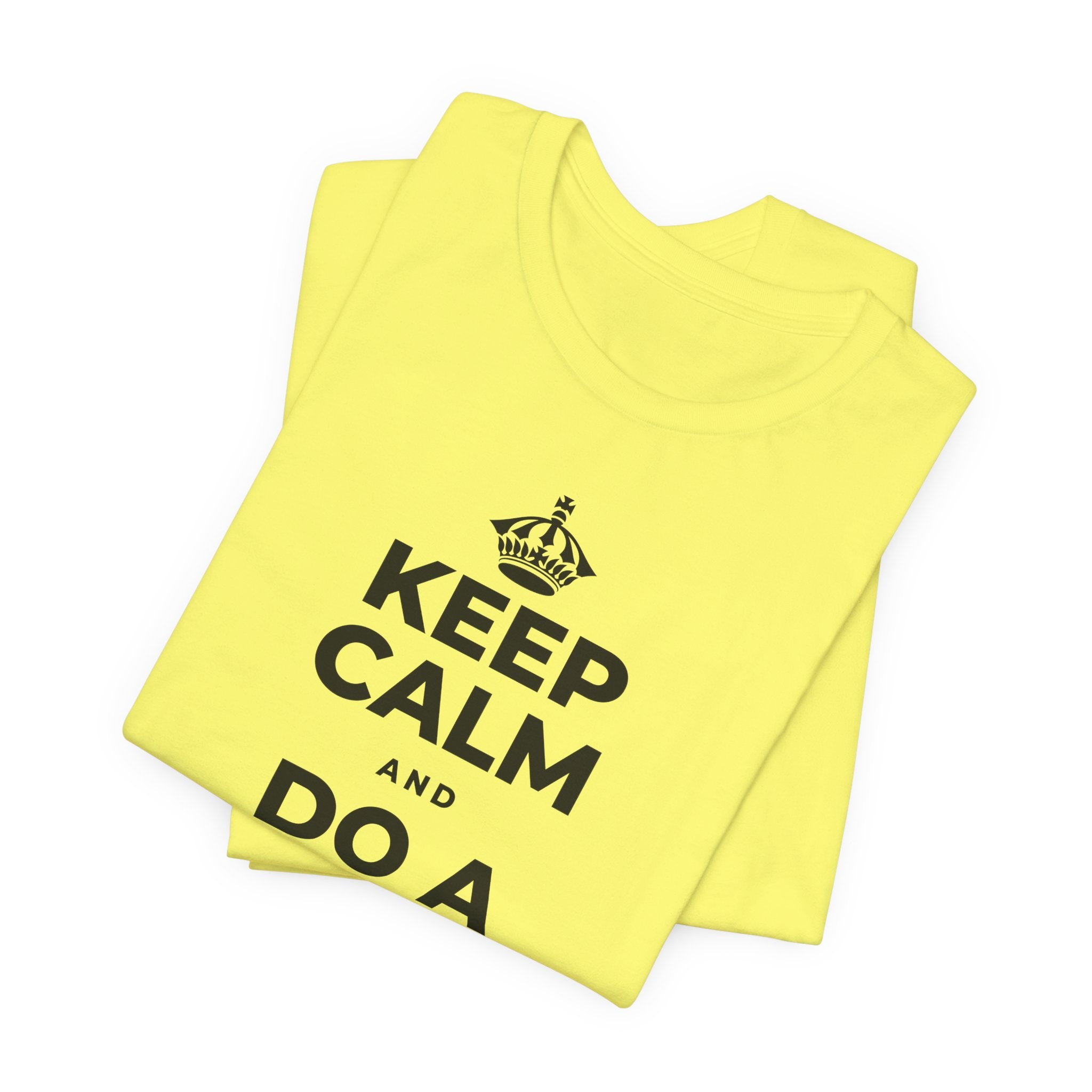 KEEP CALM AND DO A HAPPY LITTLE DANCE T-Shirt (Soft Cream–Heather Mauve)