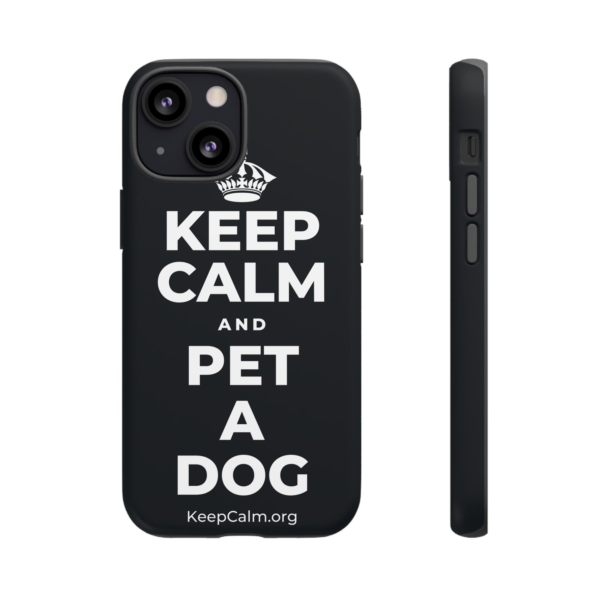 KEEP CALM AND PET A DOG Phone Case (Dark)