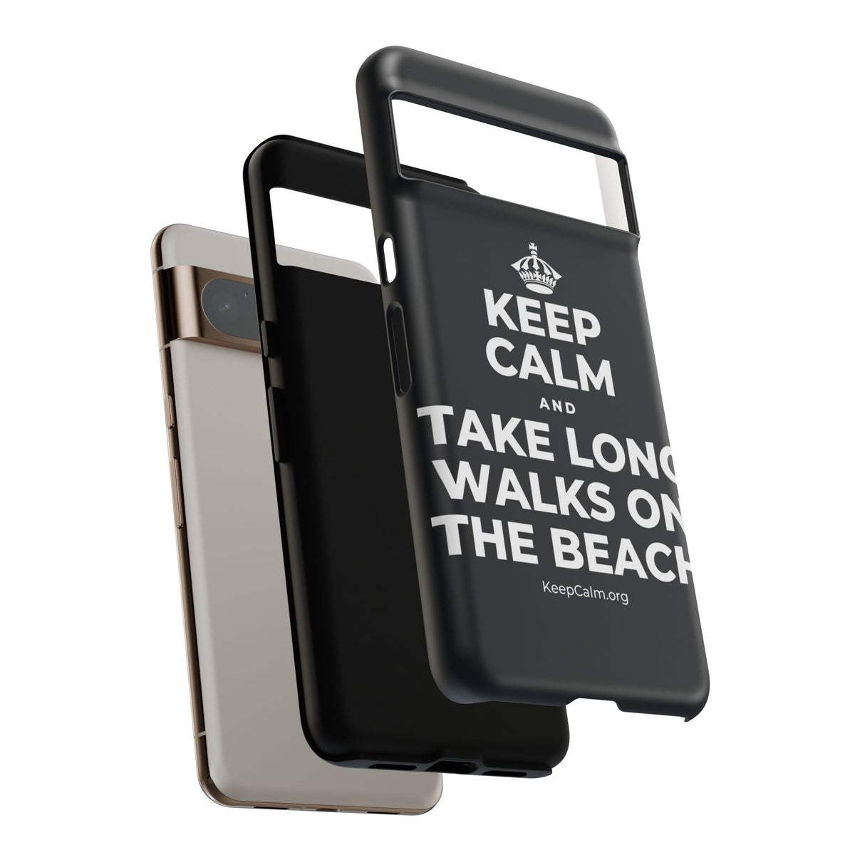 KEEP CALM AND TAKE LONG WALKS ON THE BEACH Phone Case (Dark)