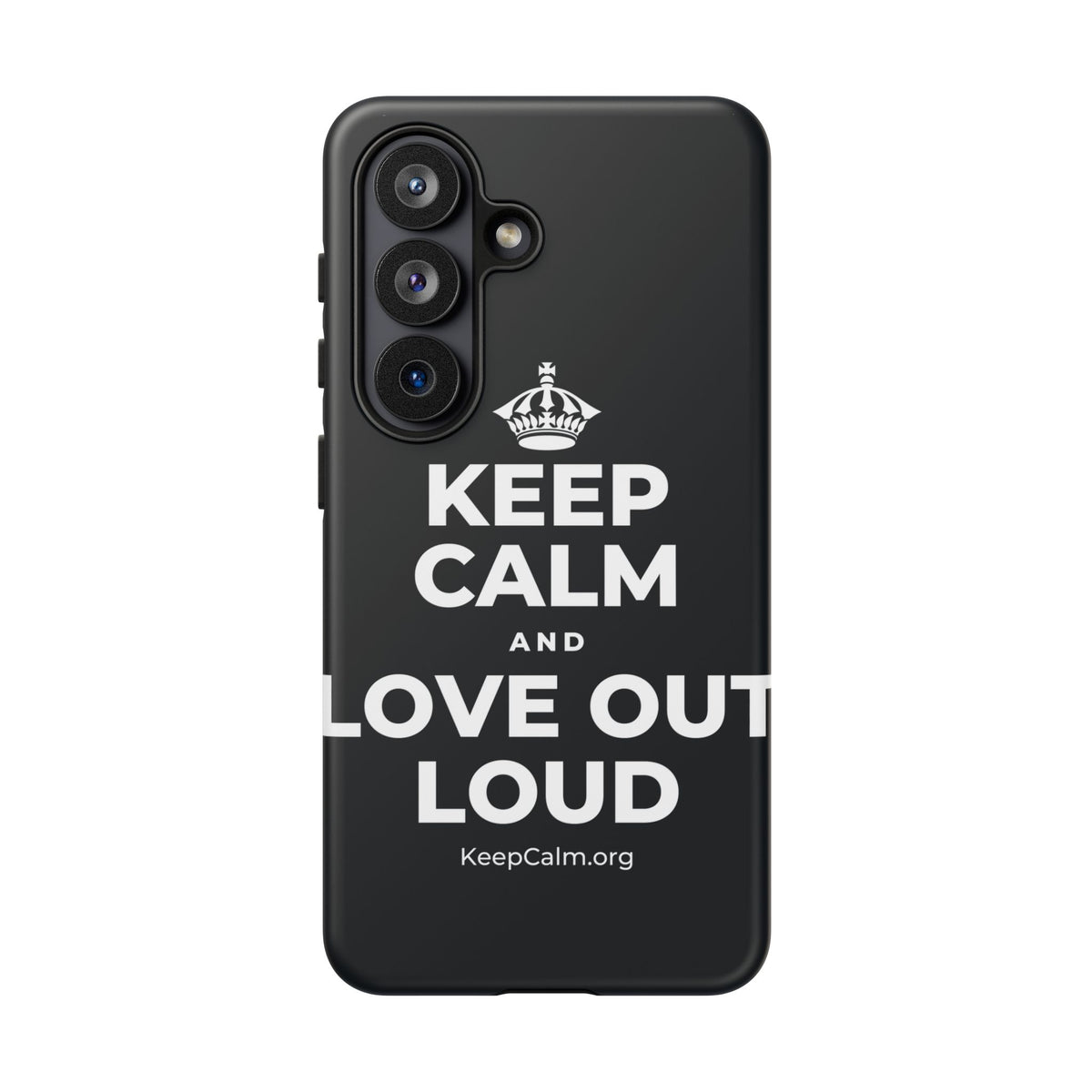 KEEP CALM AND LOVE OUT LOUD Phone Case (Dark)