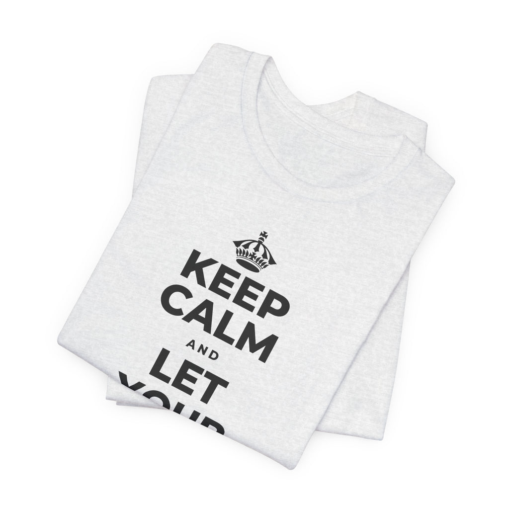 KEEP CALM AND LET YOUR FEELINGS MAKE SENSE T-Shirt (Soft Cream–Heather Mauve)