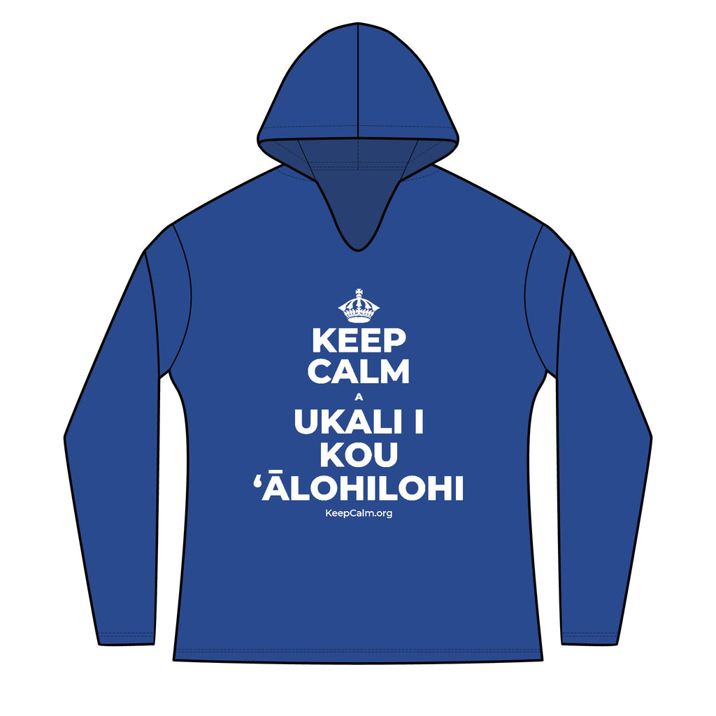 KEEP CALM A UKALI I KOU ʻĀLOHILOHI Women's Long Sleeve Hoodie