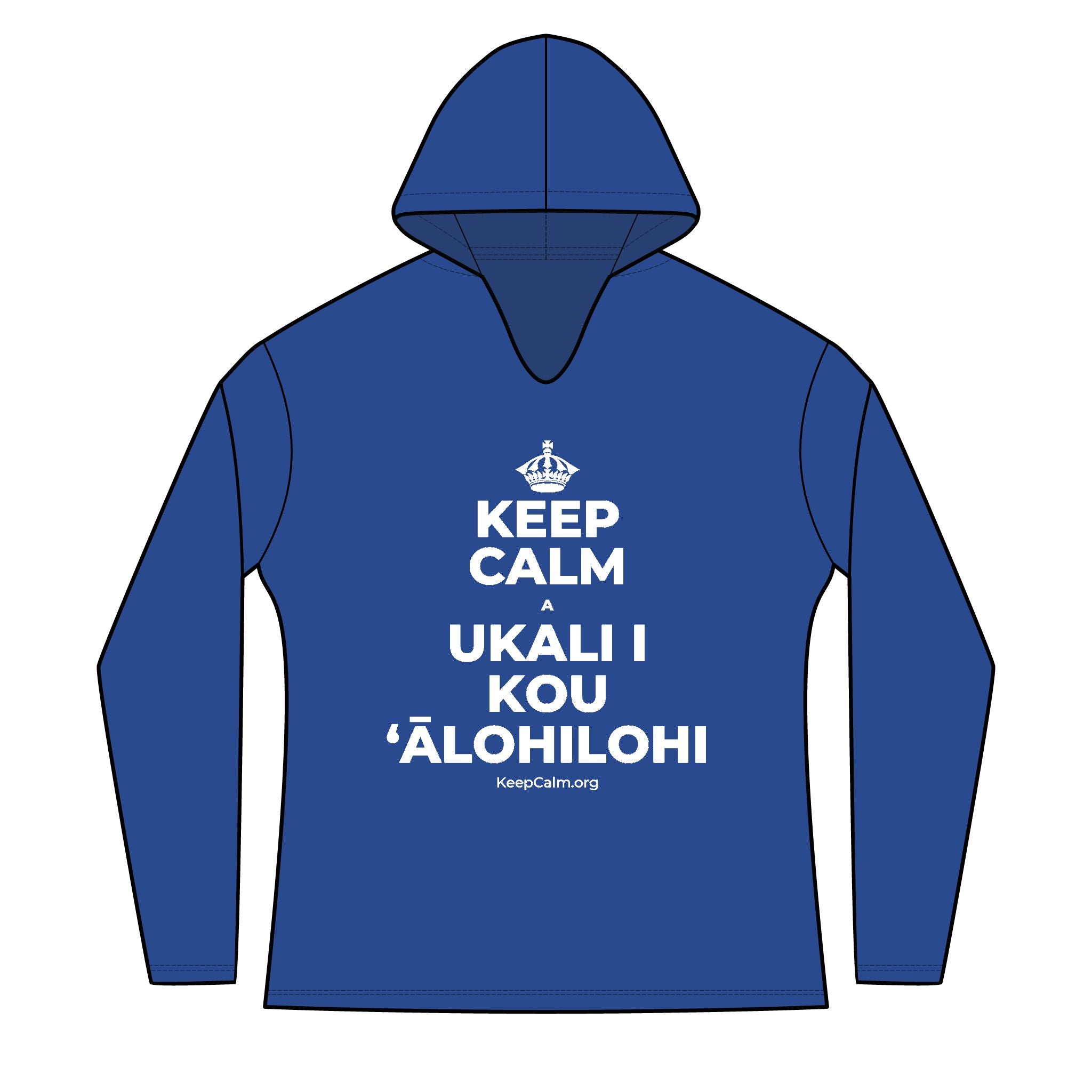 KEEP CALM A UKALI I KOU ʻĀLOHILOHI Women's Long Sleeve Hoodie