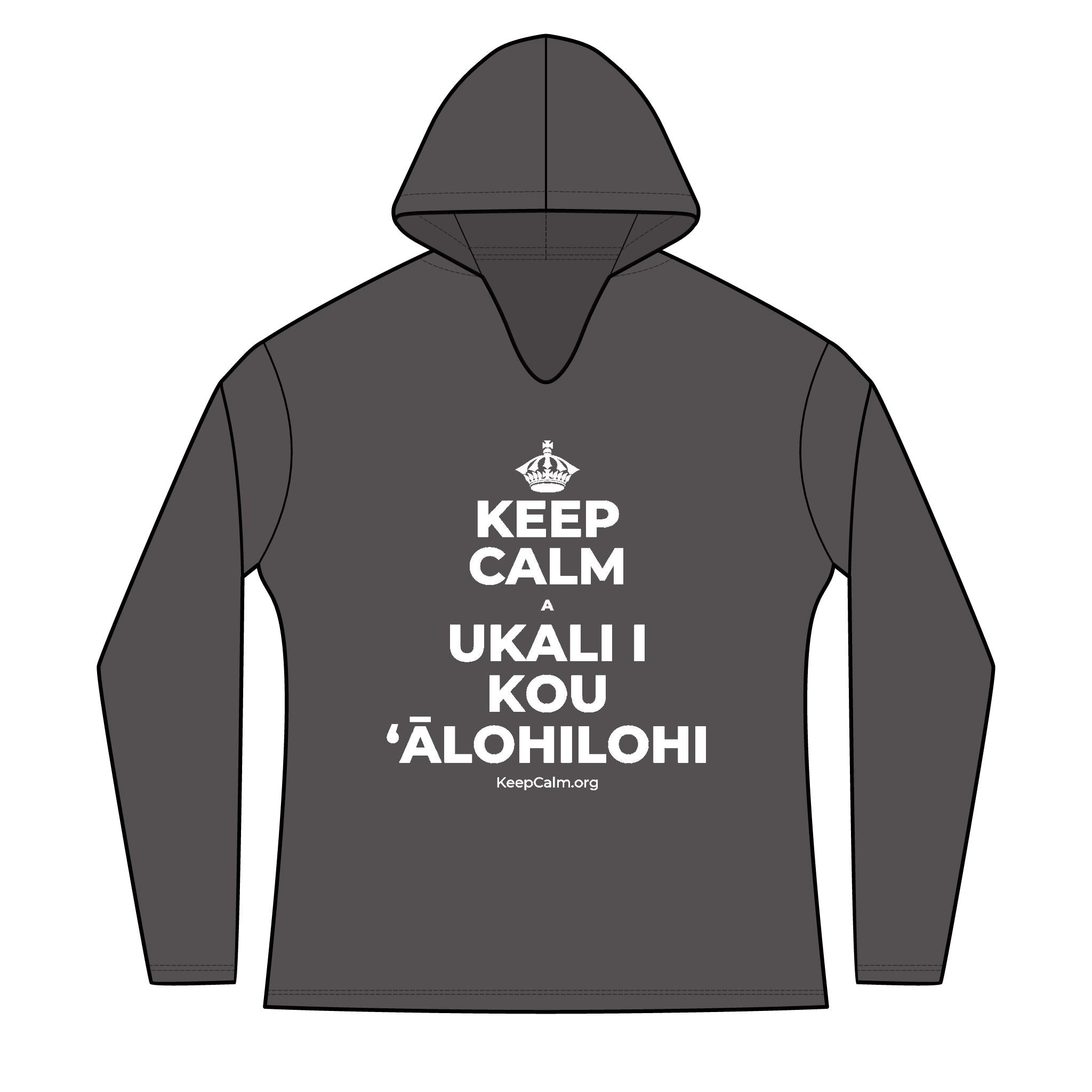 KEEP CALM A UKALI I KOU ʻĀLOHILOHI Women's Long Sleeve Hoodie