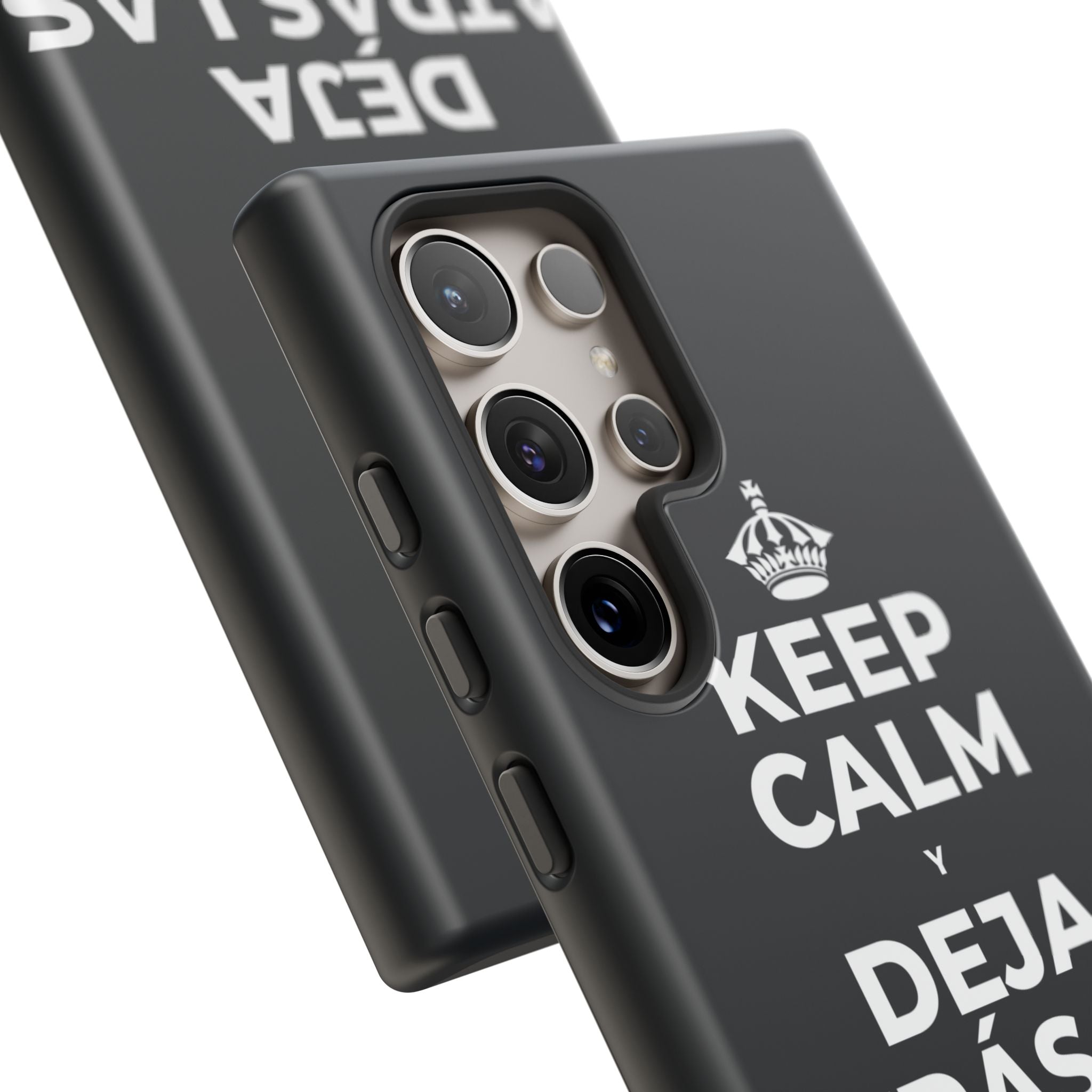 KEEP CALM Y DEJA ATRÁS LAS VIEJAS CARGAS Phone Case (Dark)