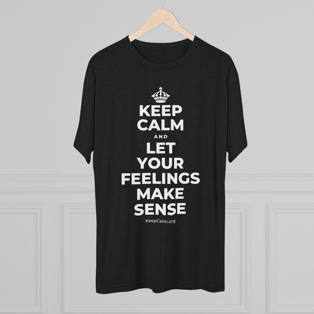 KEEP CALM AND LET YOUR FEELINGS MAKE SENSE Tri-Blend Tee