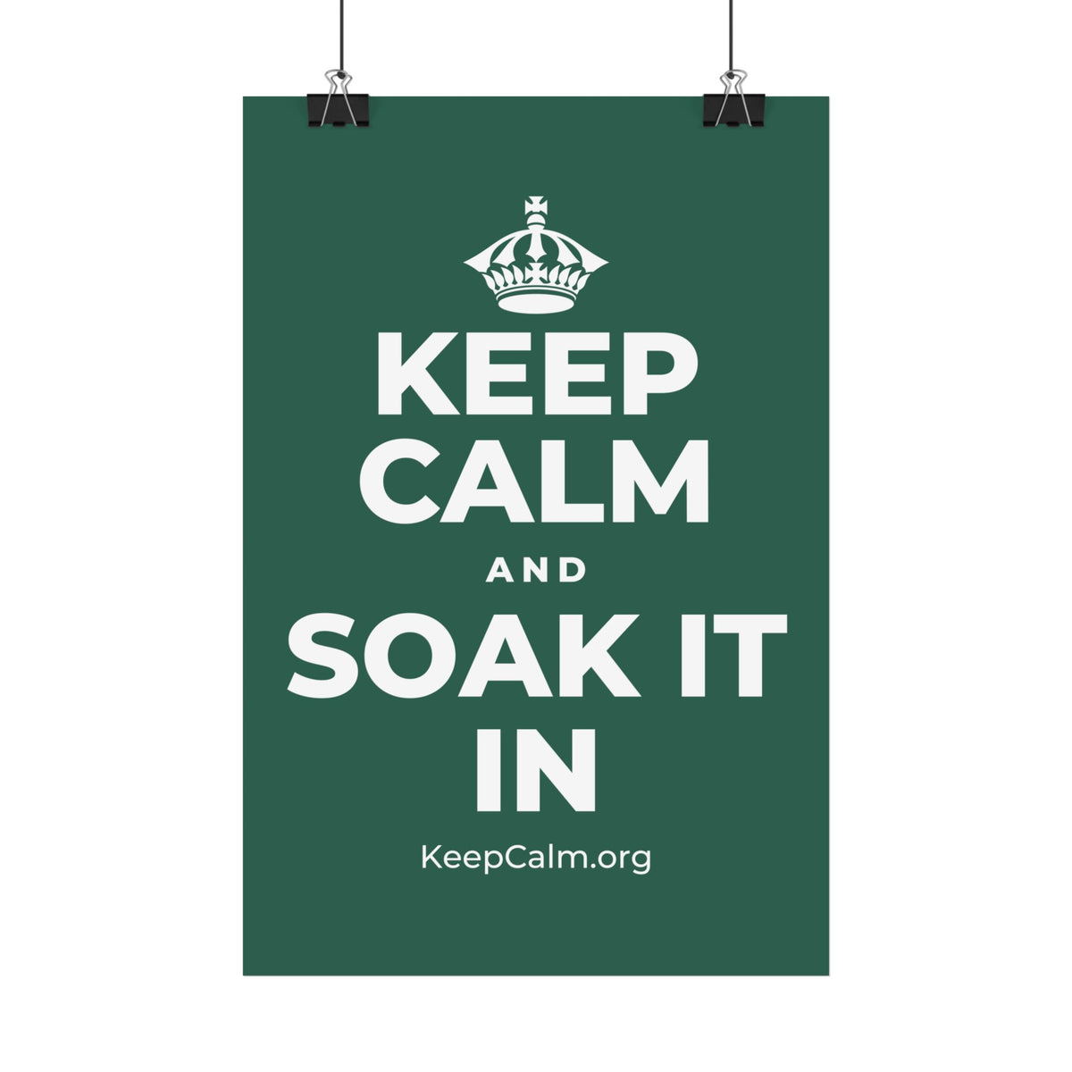 KEEP CALM AND SOAK IT IN Satin Poster