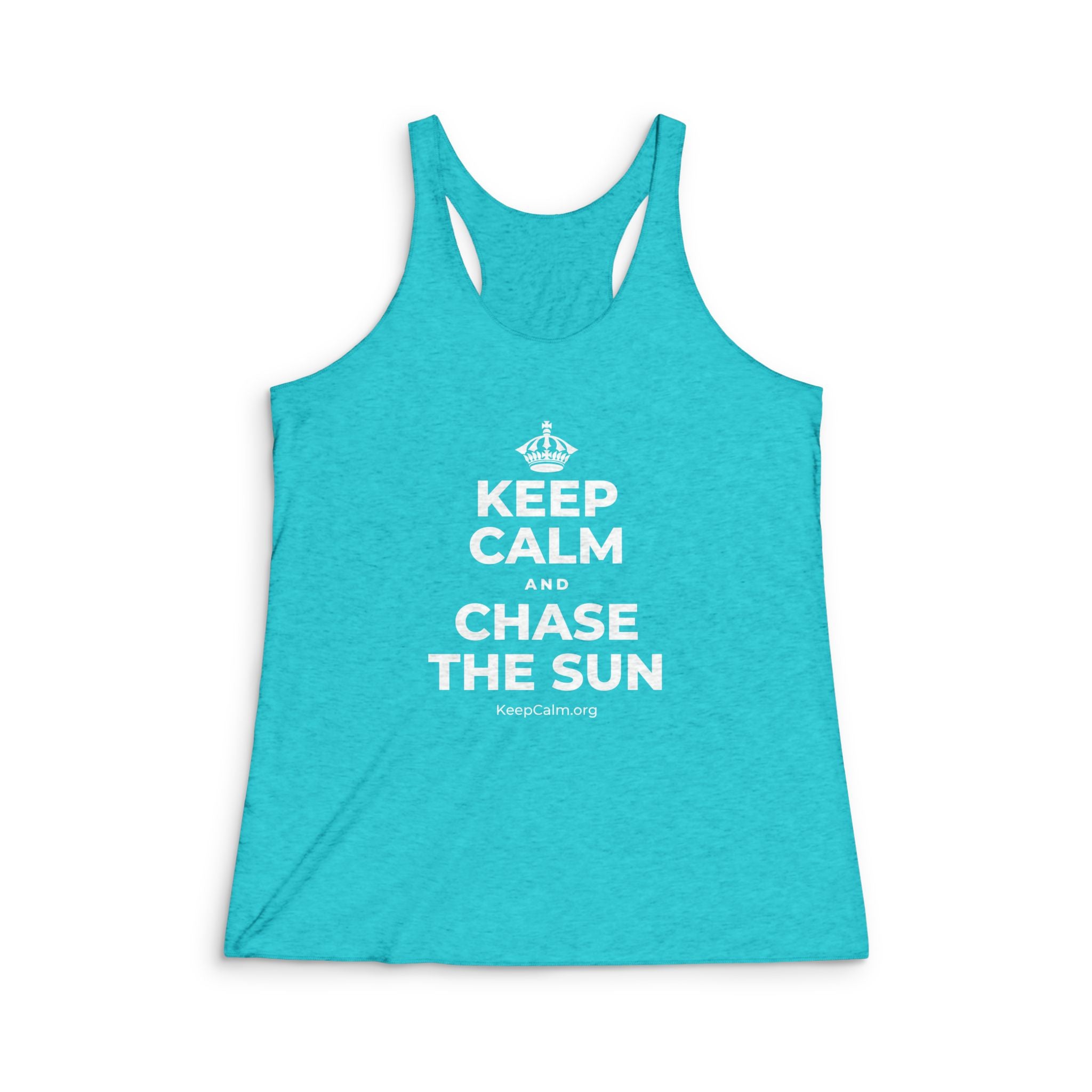 KEEP CALM AND CHASE THE SUN Women's Racerback Tank