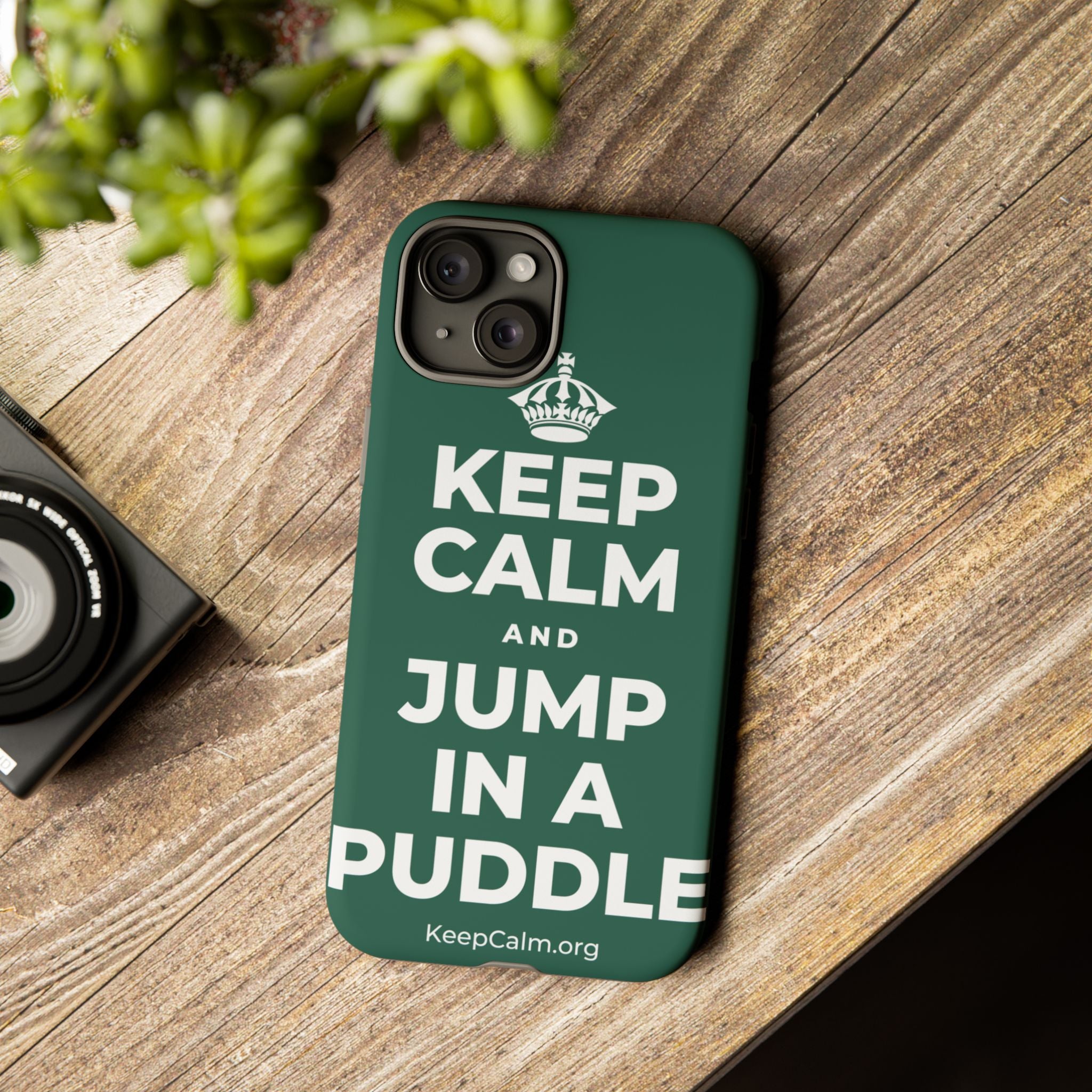 KEEP CALM AND JUMP IN A PUDDLE Phone Case