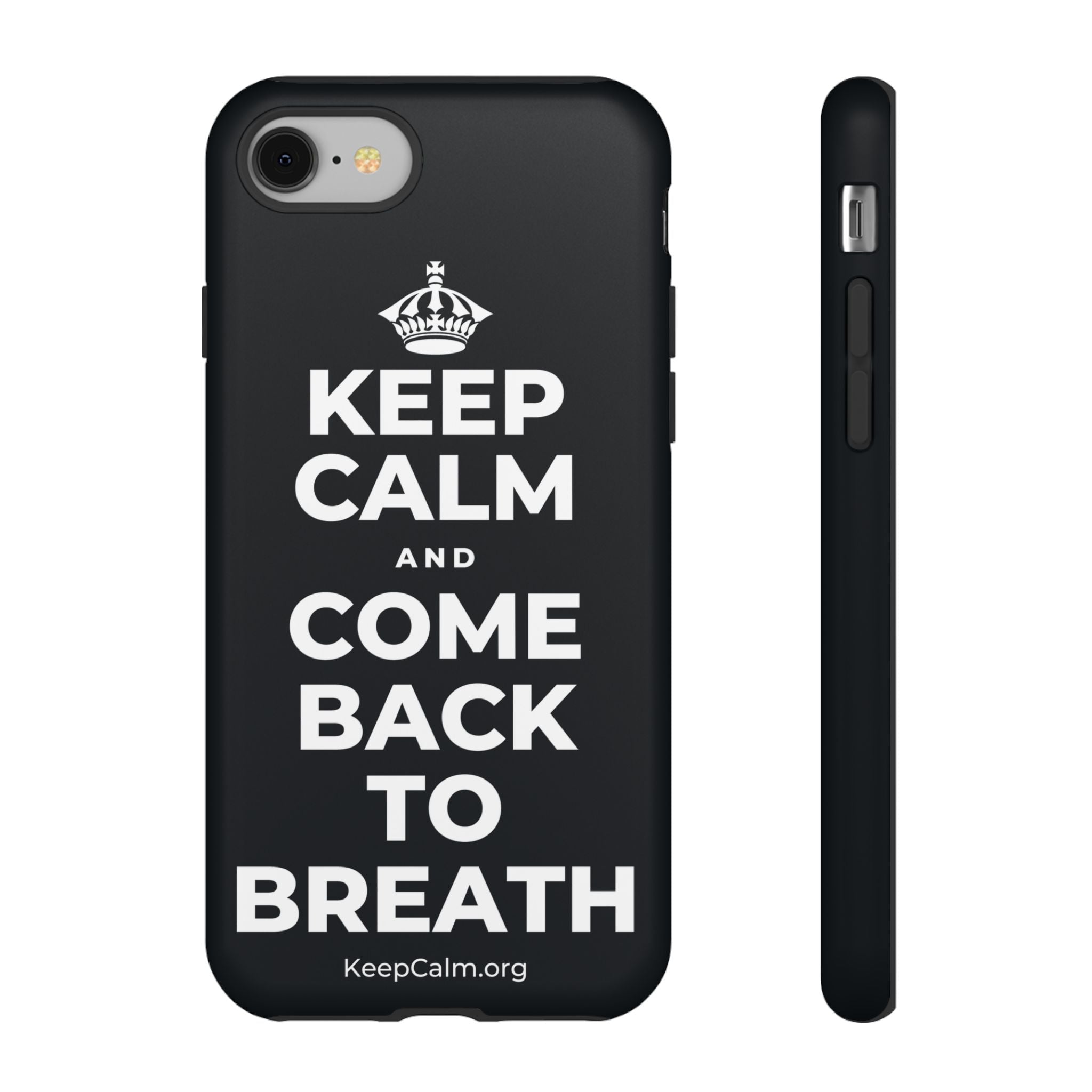 KEEP CALM AND COME BACK TO BREATH Phone Case (Dark)