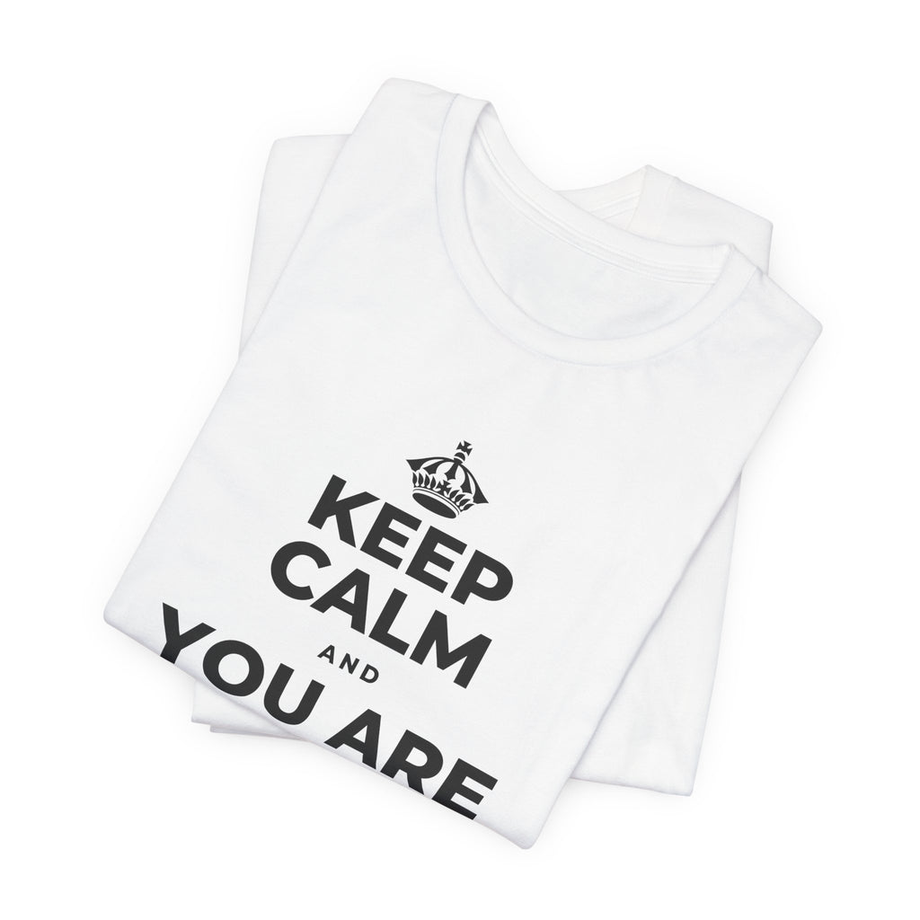 KEEP CALM AND YOU ARE DOING GREAT TODAY T-Shirt (White–Asphalt)
