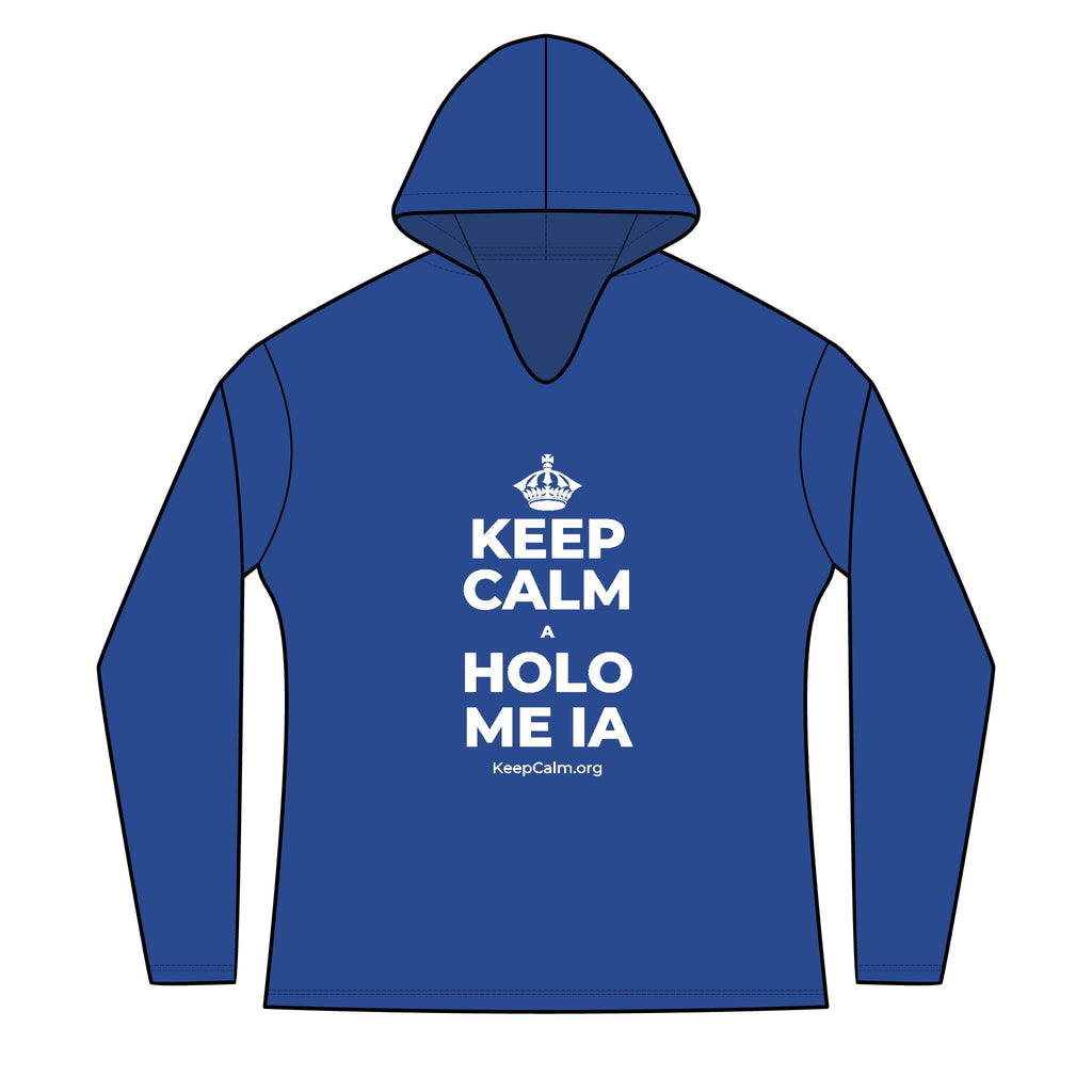 KEEP CALM A HOLO ME IA Women's Long Sleeve Hoodie